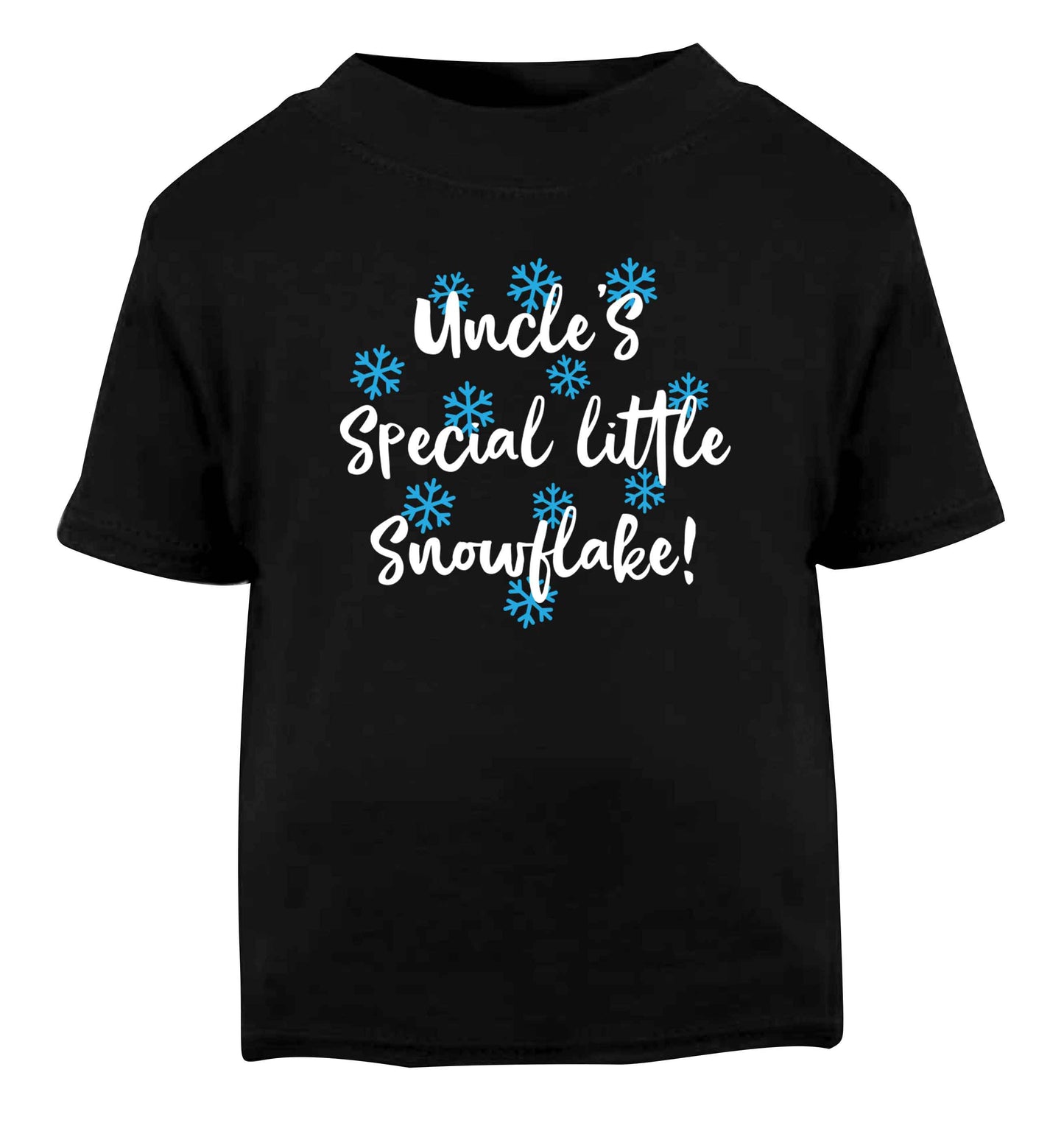Uncle's special little snowflake Black Baby Toddler Tshirt 2 years