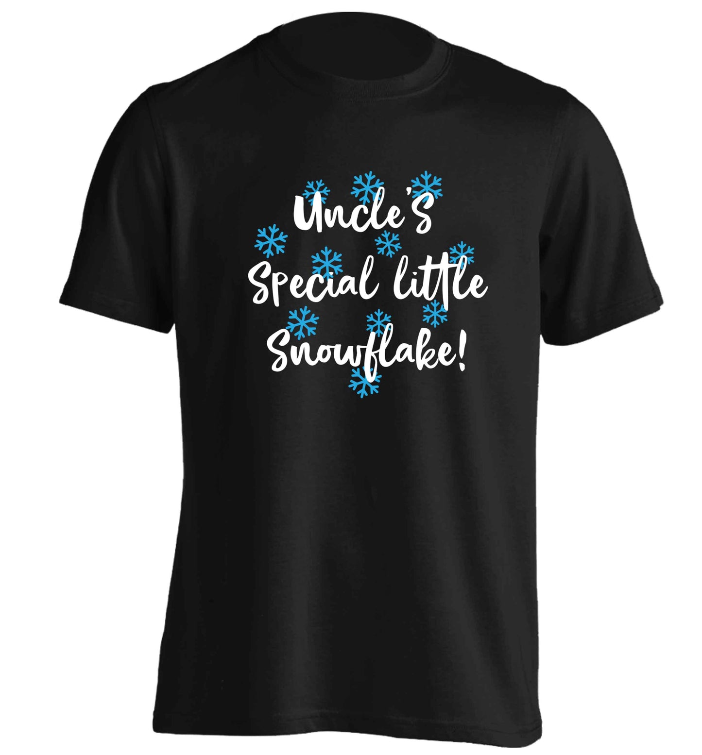 Uncle's special little snowflake adults unisex black Tshirt 2XL