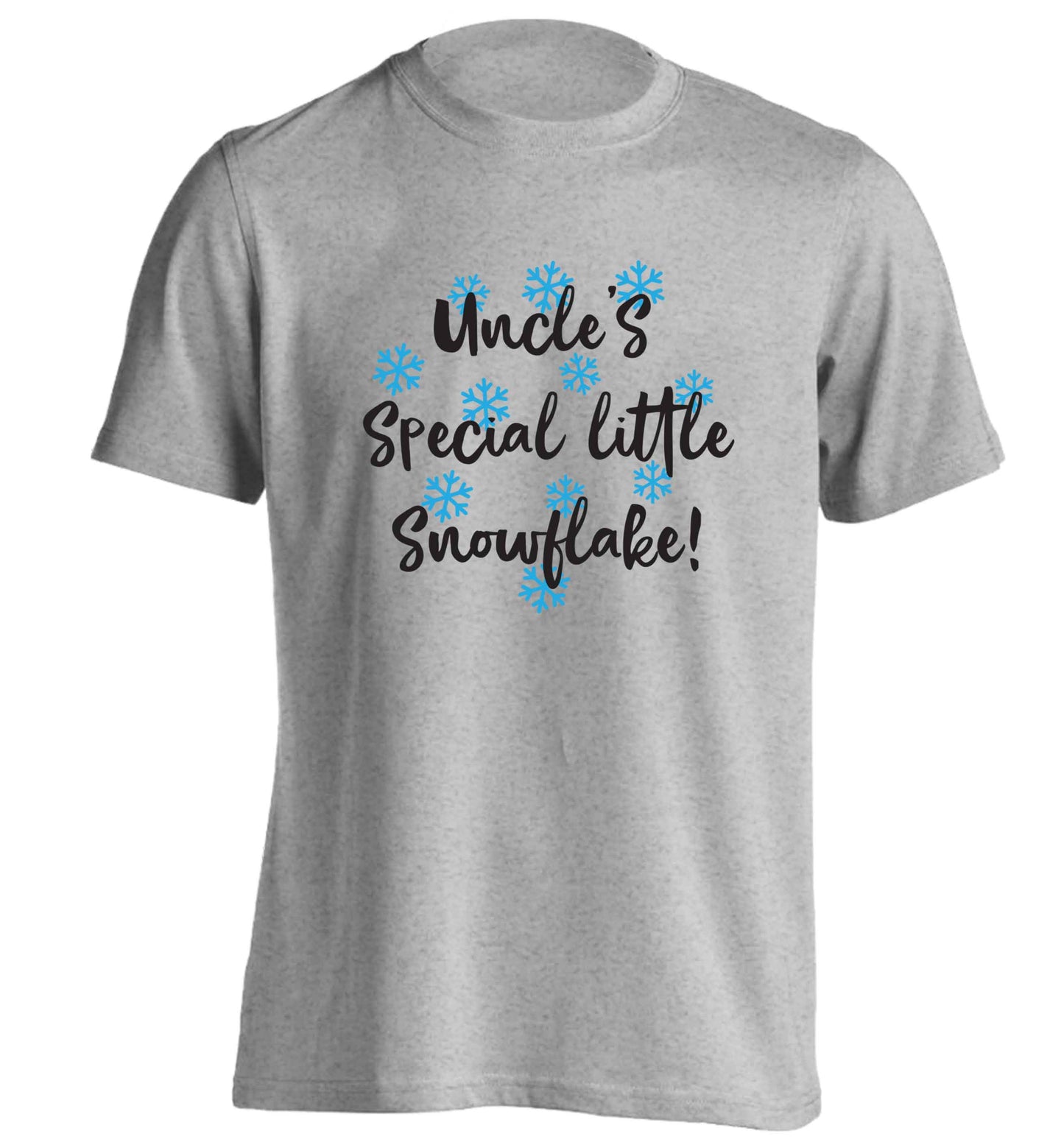Uncle's special little snowflake adults unisex grey Tshirt 2XL