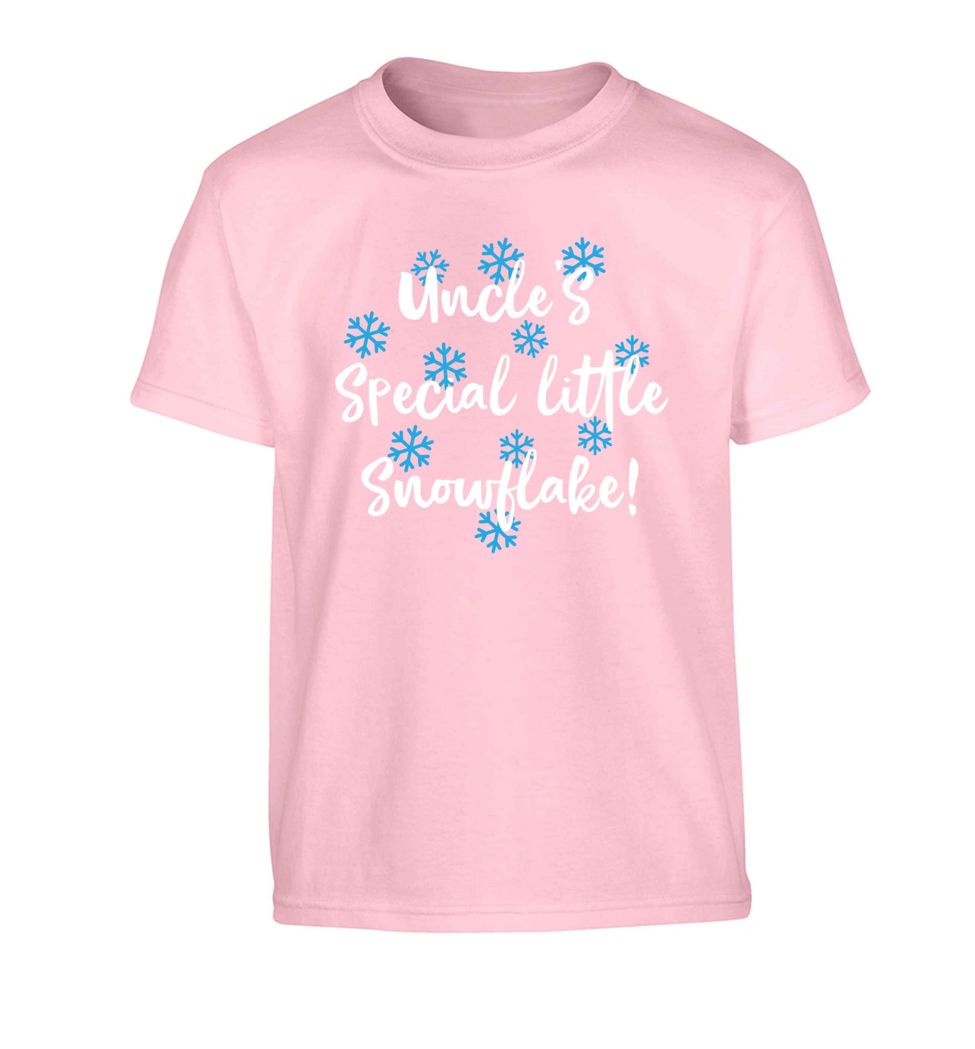Uncle's special little snowflake Children's light pink Tshirt 12-13 Years