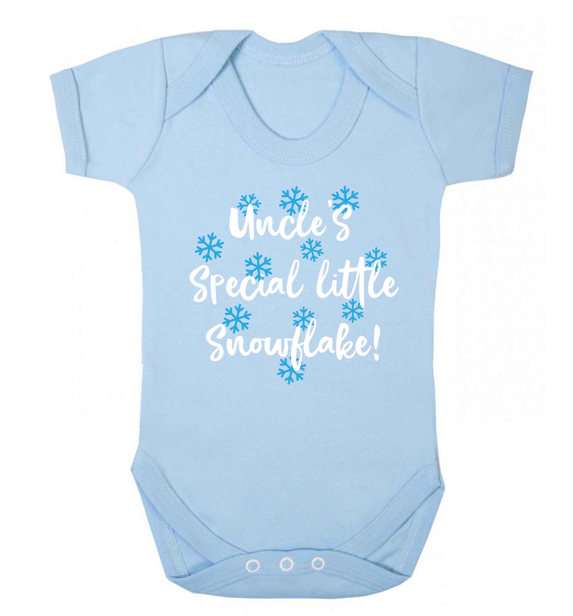 Uncle's special little snowflake Baby Vest pale blue 18-24 months