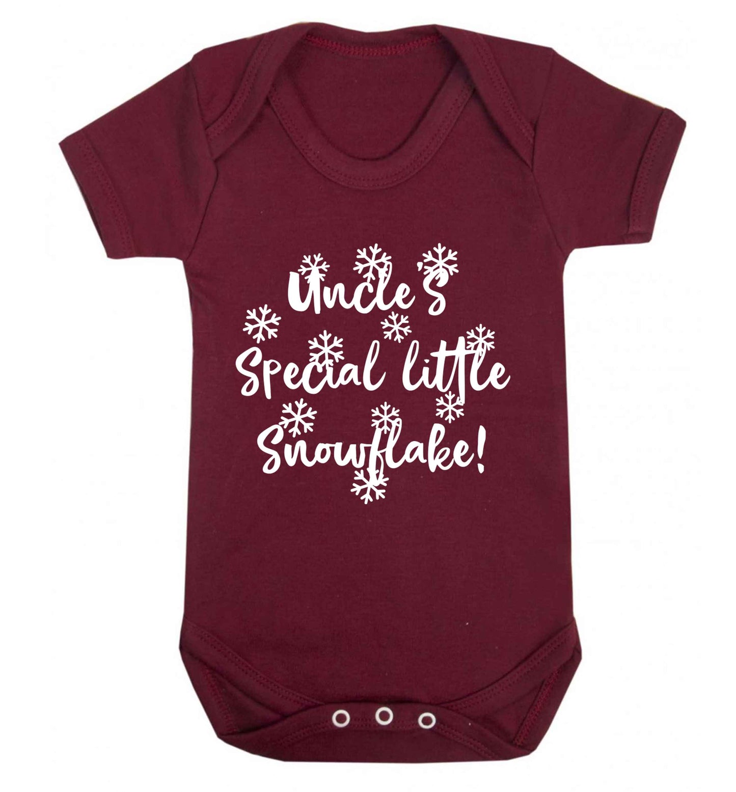 Uncle's special little snowflake Baby Vest maroon 18-24 months