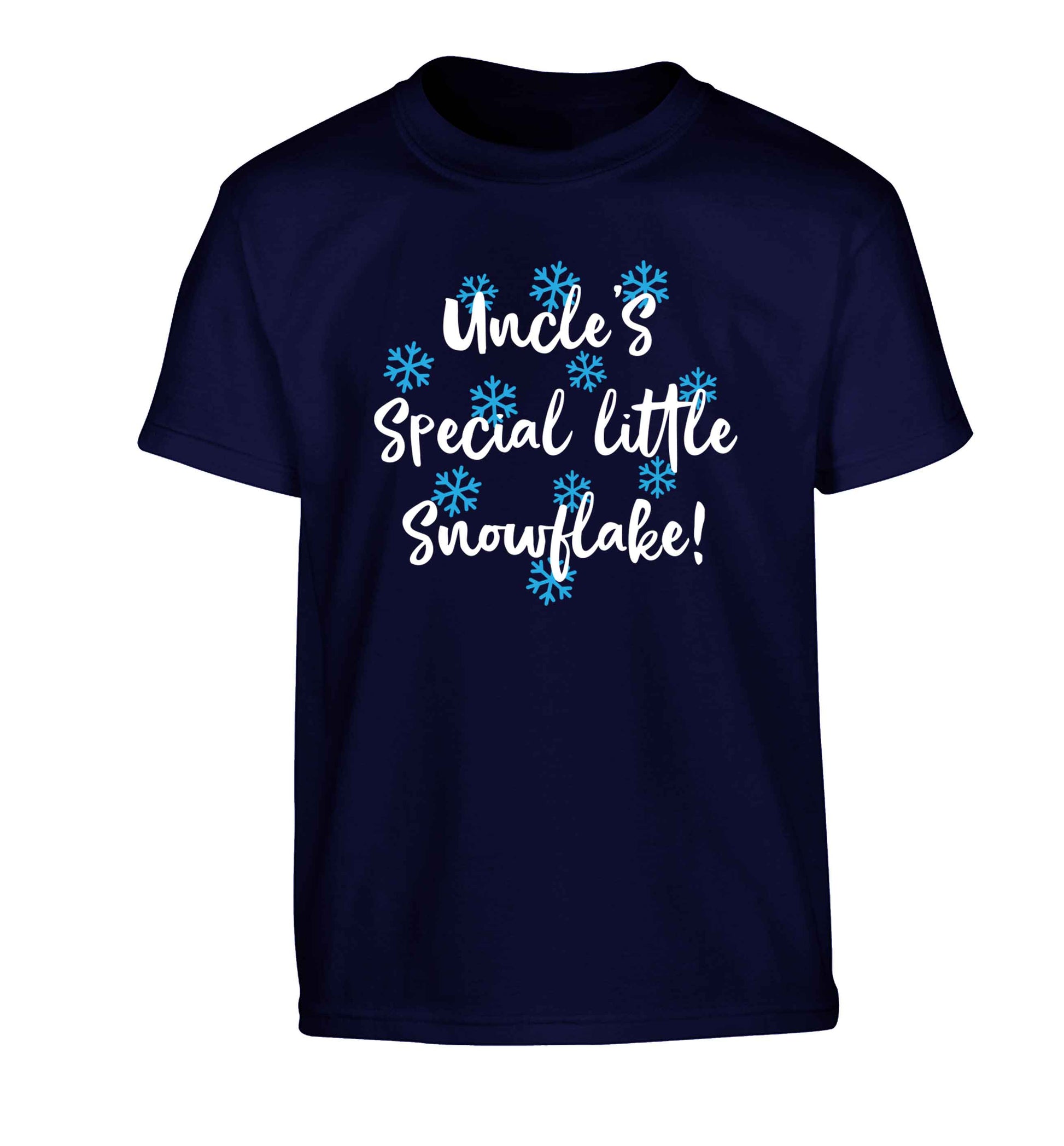 Uncle's special little snowflake Children's navy Tshirt 12-13 Years