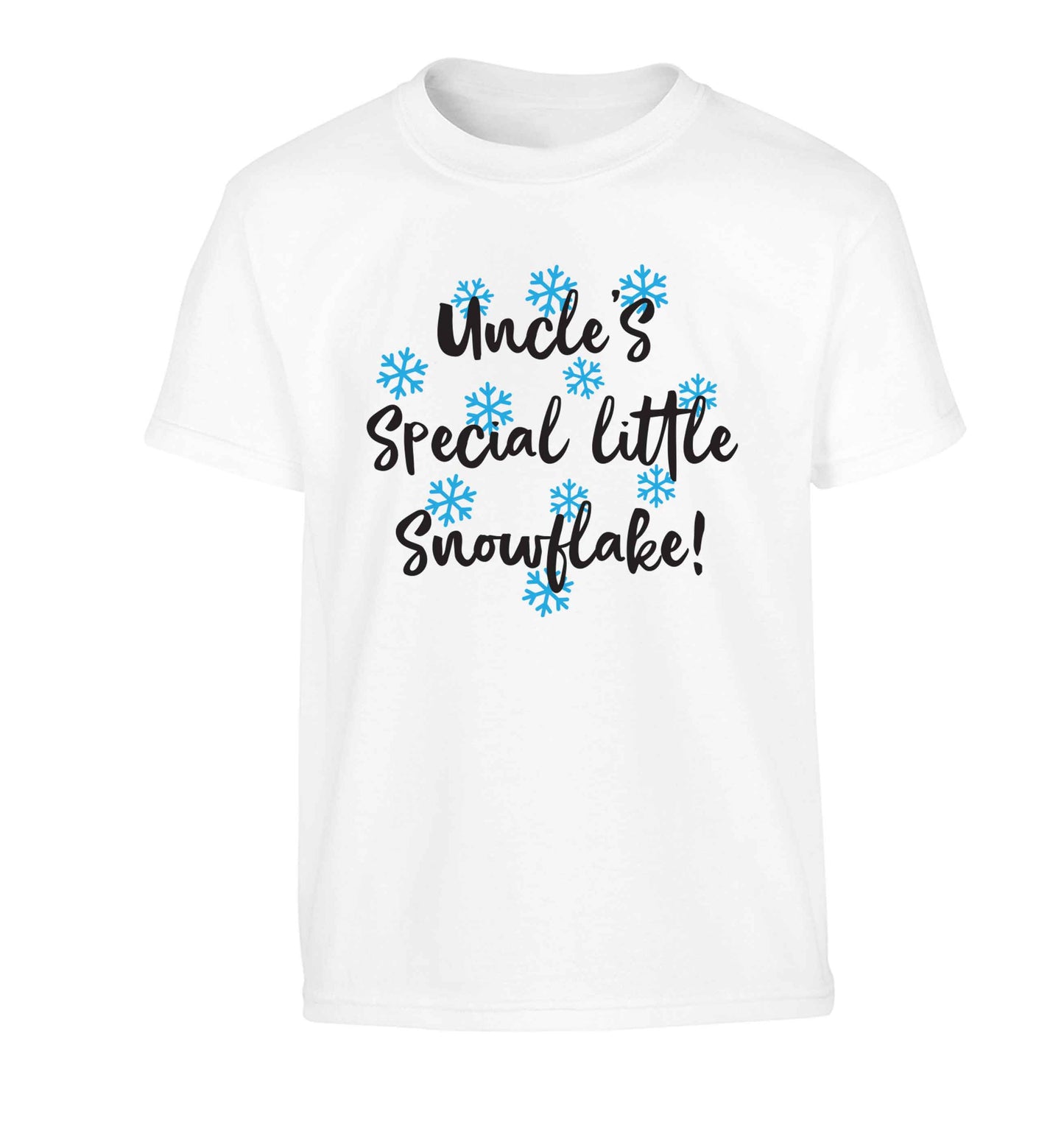 Uncle's special little snowflake Children's white Tshirt 12-13 Years