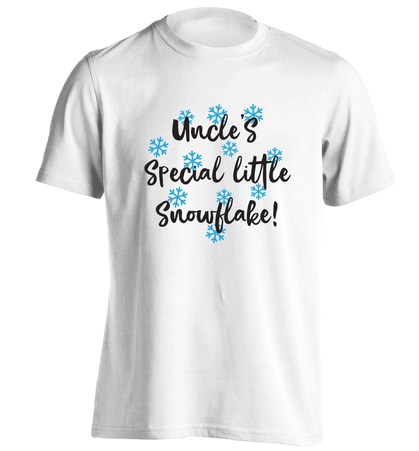 Uncle's special little snowflake adults unisex white Tshirt 2XL