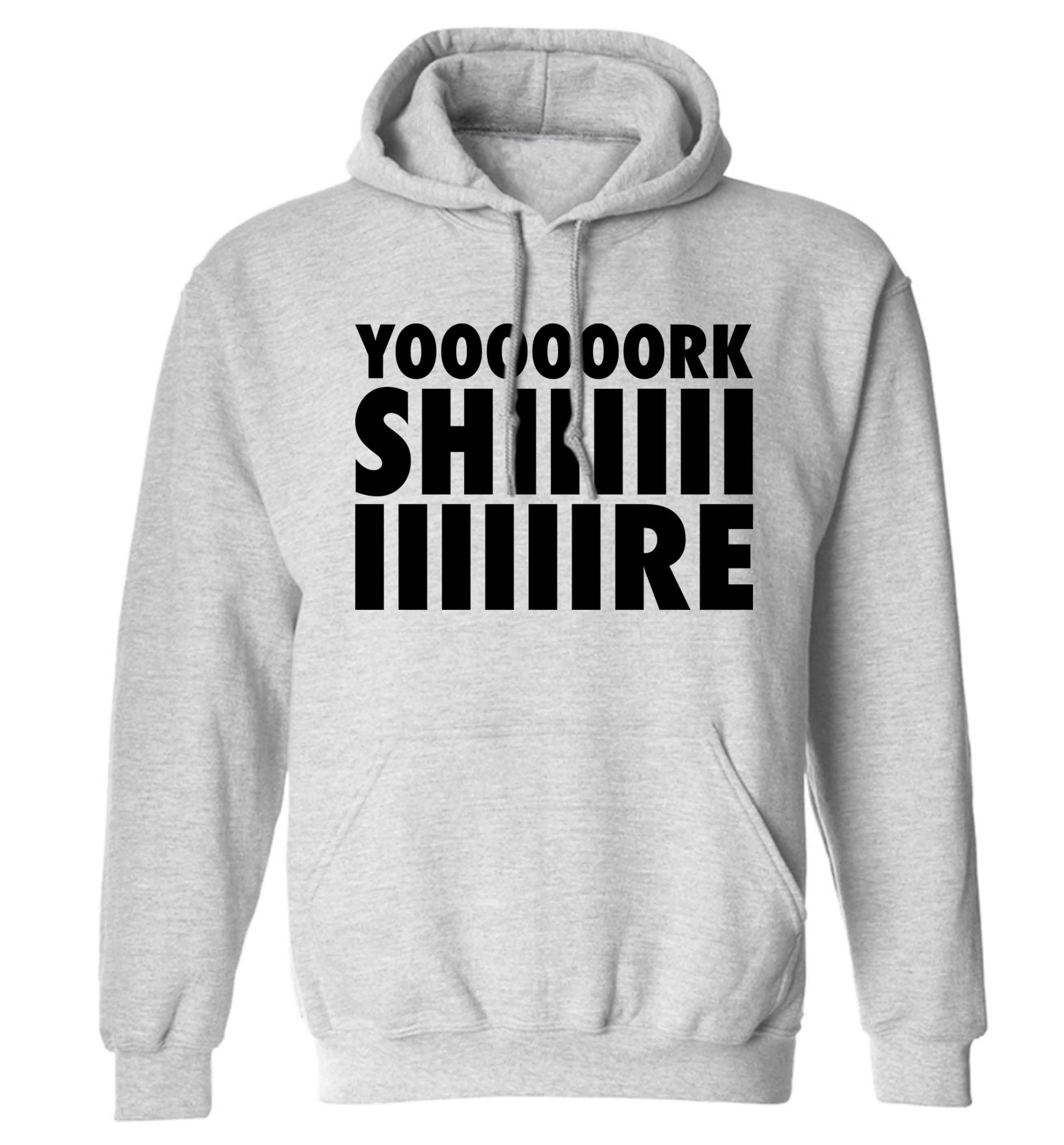 Yoooorkshiiiiire adults unisex grey hoodie 2XL