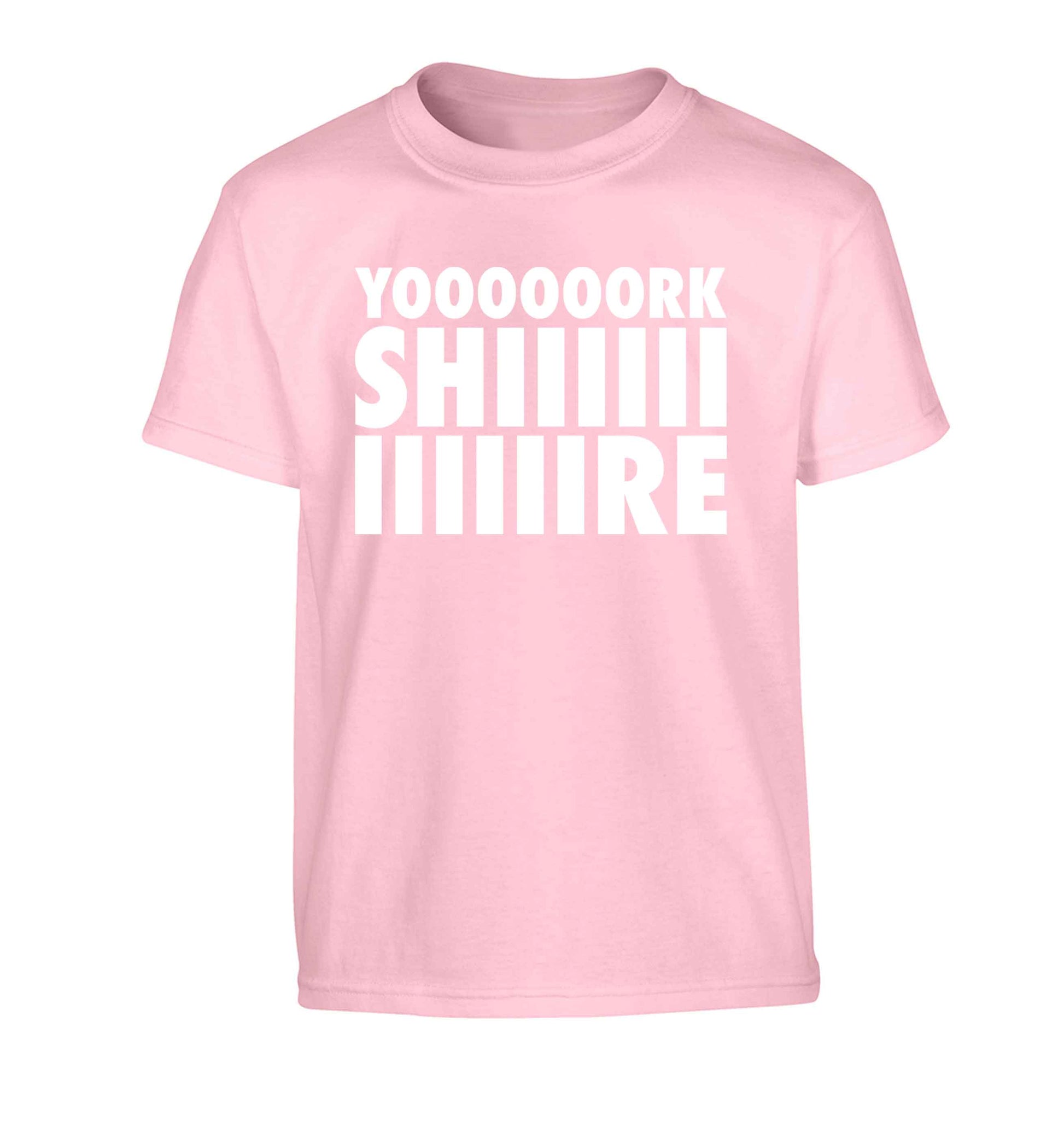 Yoooorkshiiiiire Children's light pink Tshirt 12-13 Years