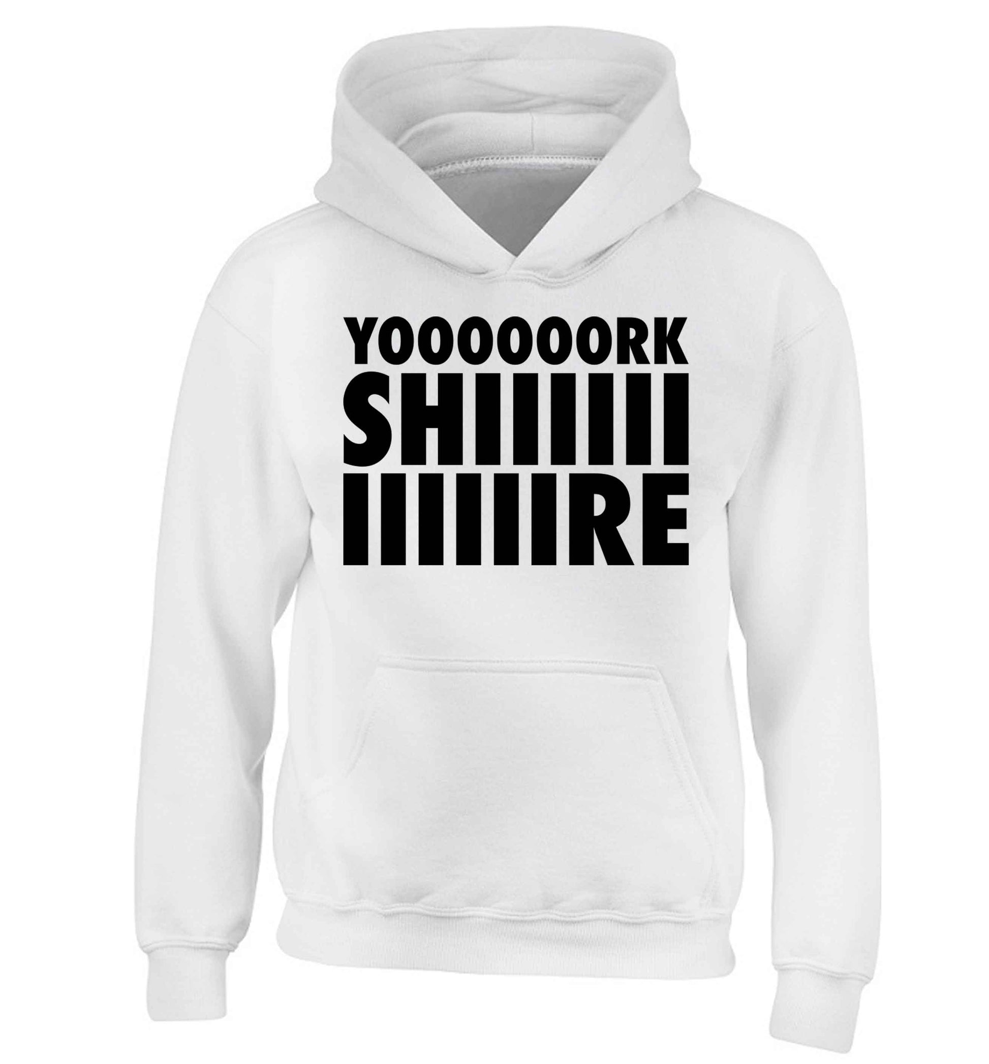 Yoooorkshiiiiire children's white hoodie 12-13 Years
