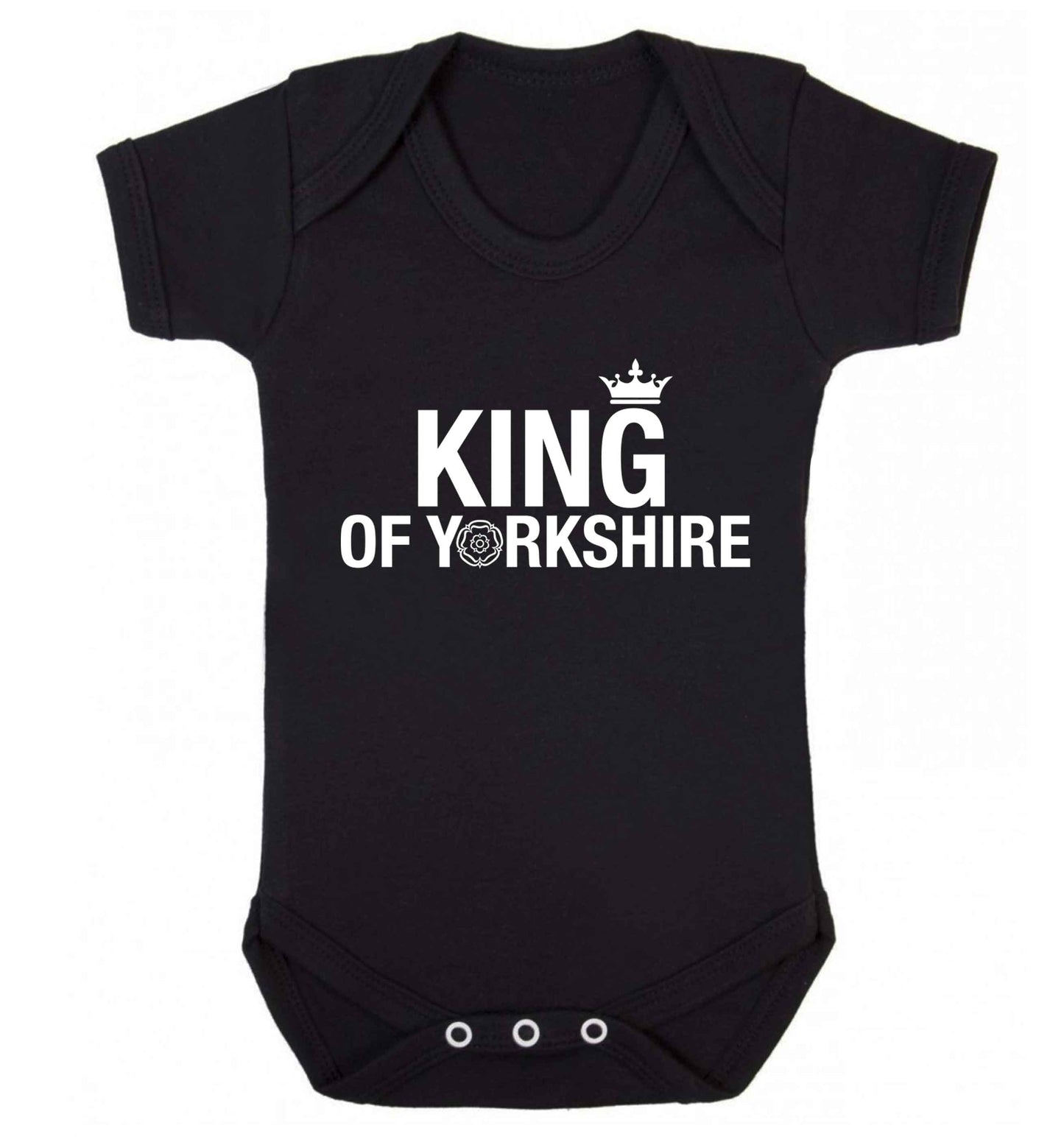 King of Yorkshire Baby Vest black 18-24 months