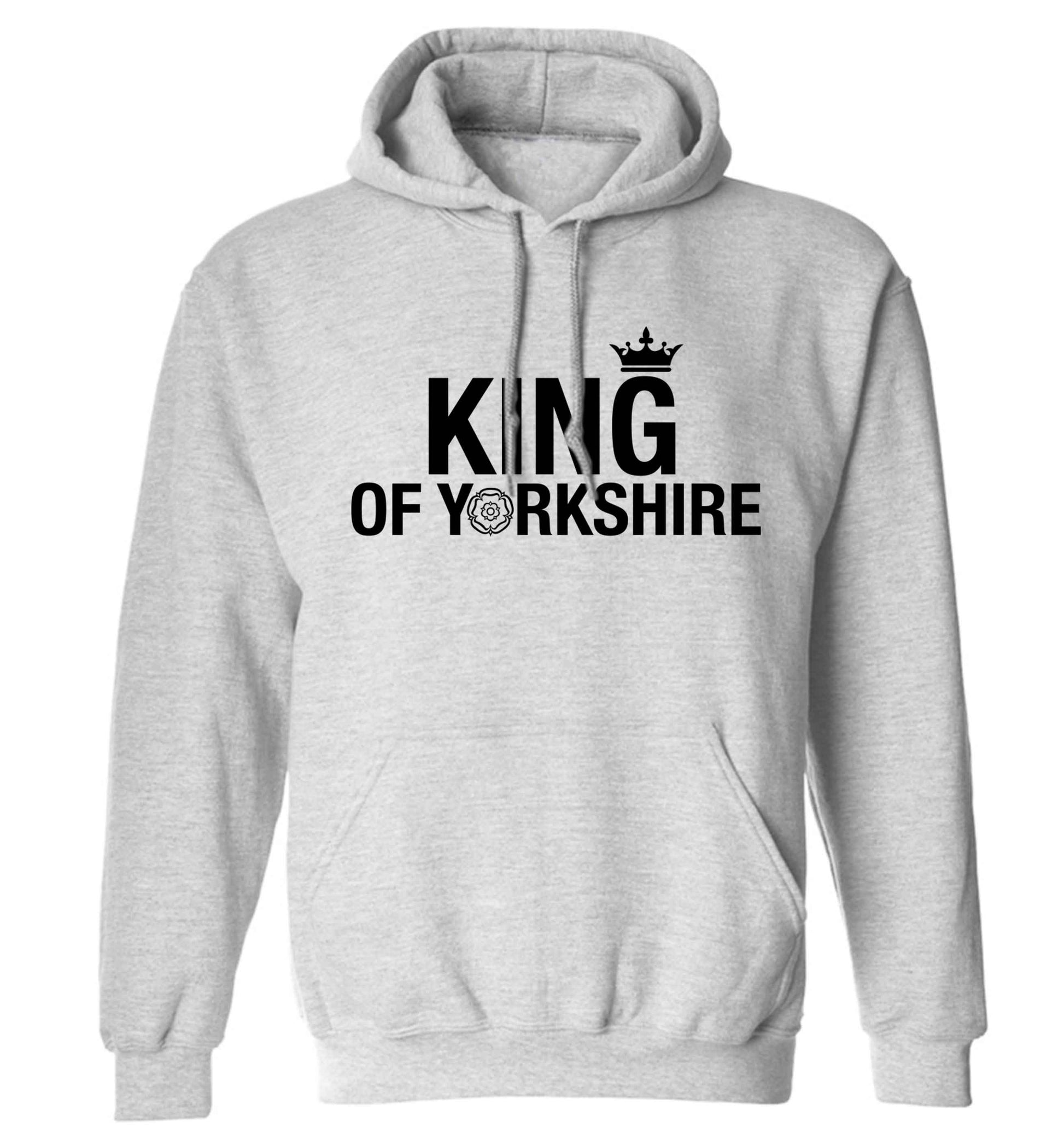 King of Yorkshire adults unisex grey hoodie 2XL