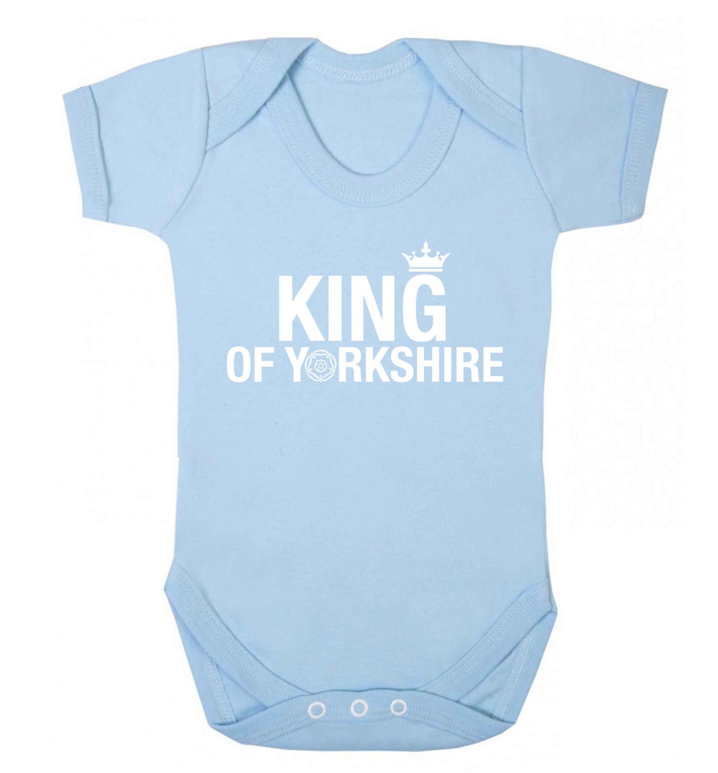King of Yorkshire Baby Vest pale blue 18-24 months