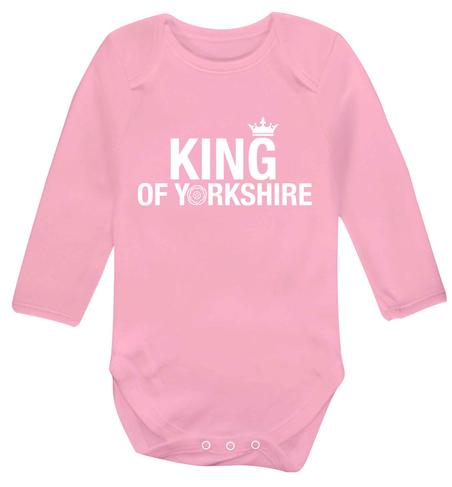 King of Yorkshire Baby Vest long sleeved pale pink 6-12 months