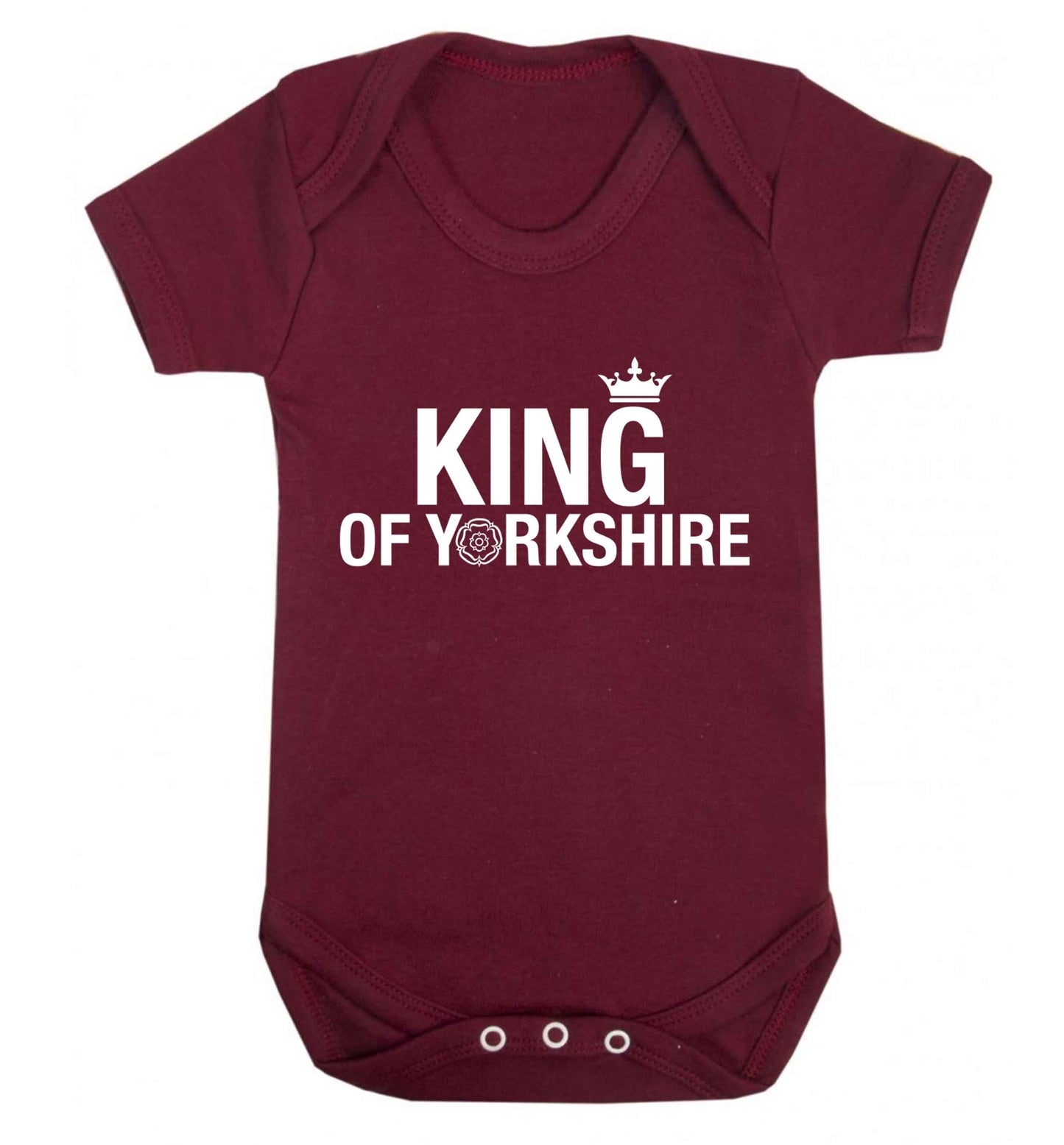 King of Yorkshire Baby Vest maroon 18-24 months