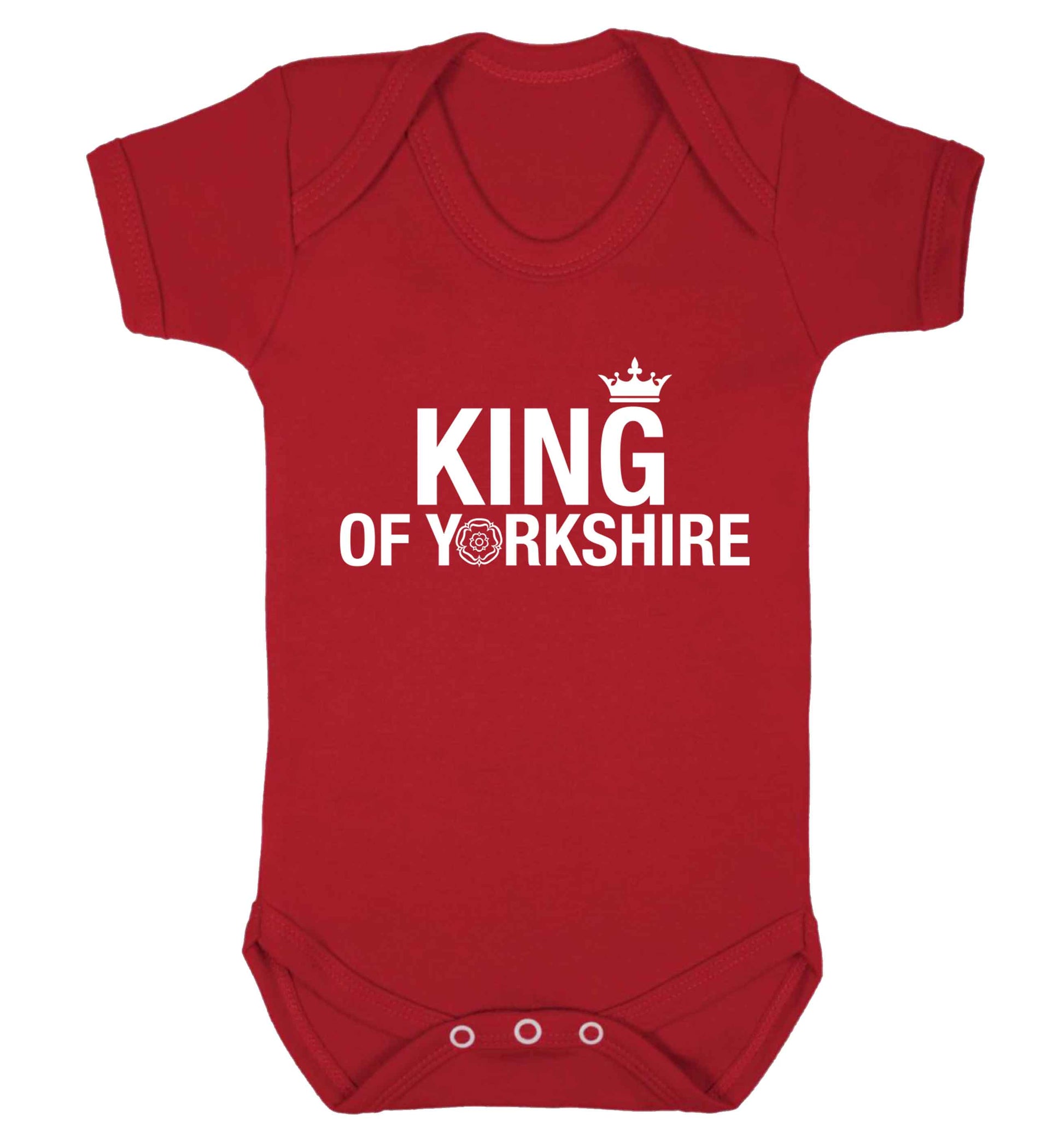 King of Yorkshire Baby Vest red 18-24 months