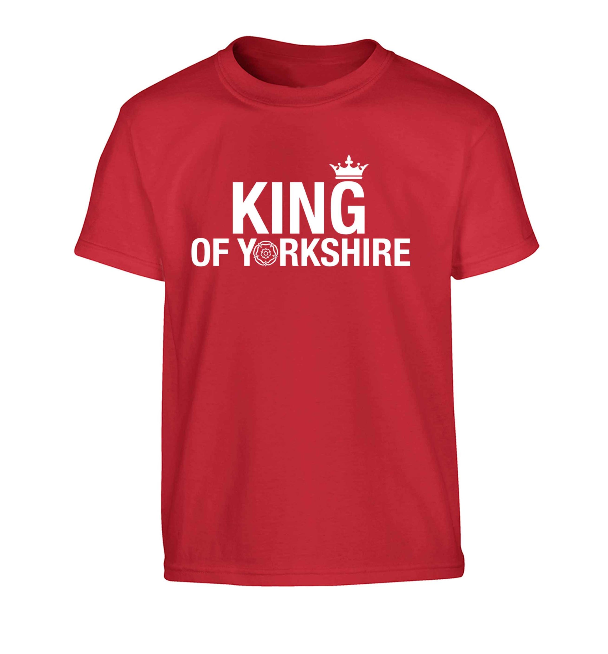 King of Yorkshire Children's red Tshirt 12-13 Years