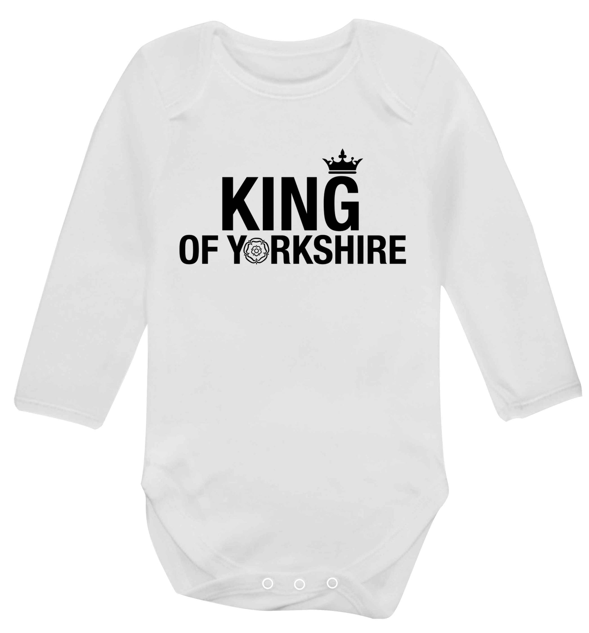 King of Yorkshire Baby Vest long sleeved white 6-12 months