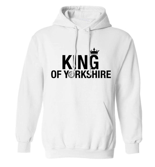 King of Yorkshire adults unisex white hoodie 2XL