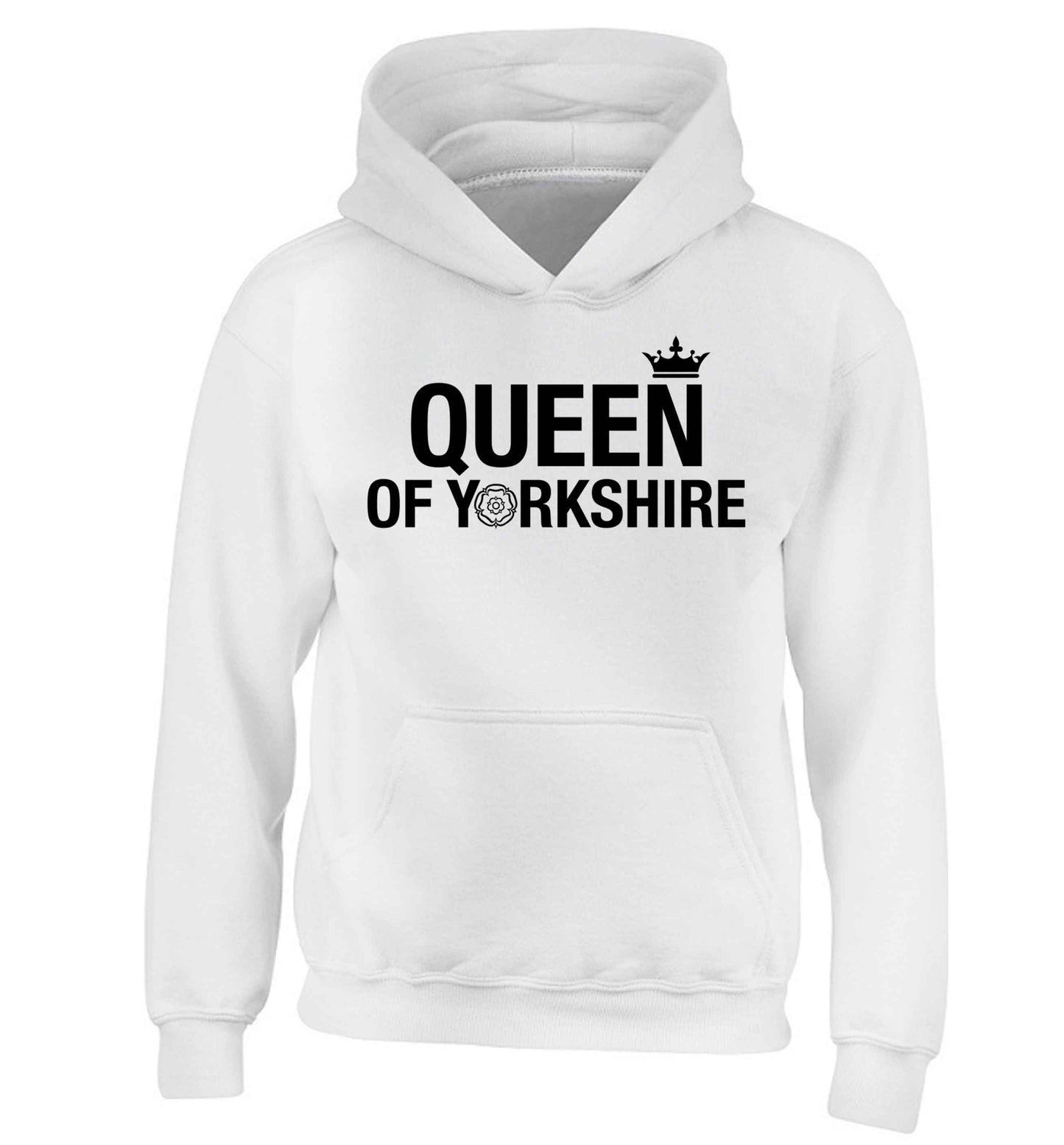 Queen of Yorkshire children's white hoodie 12-13 Years