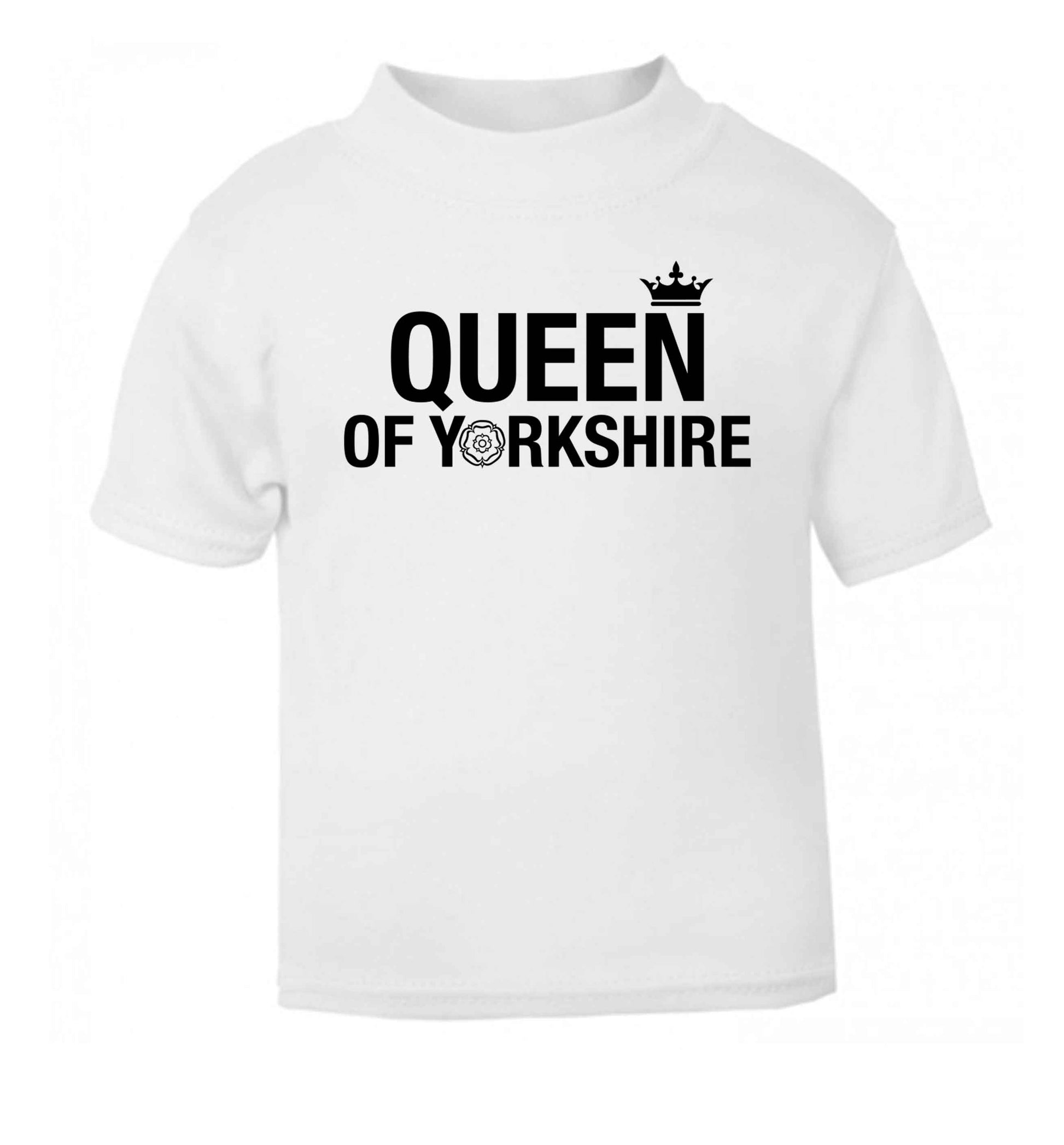 Queen of Yorkshire white Baby Toddler Tshirt 2 Years