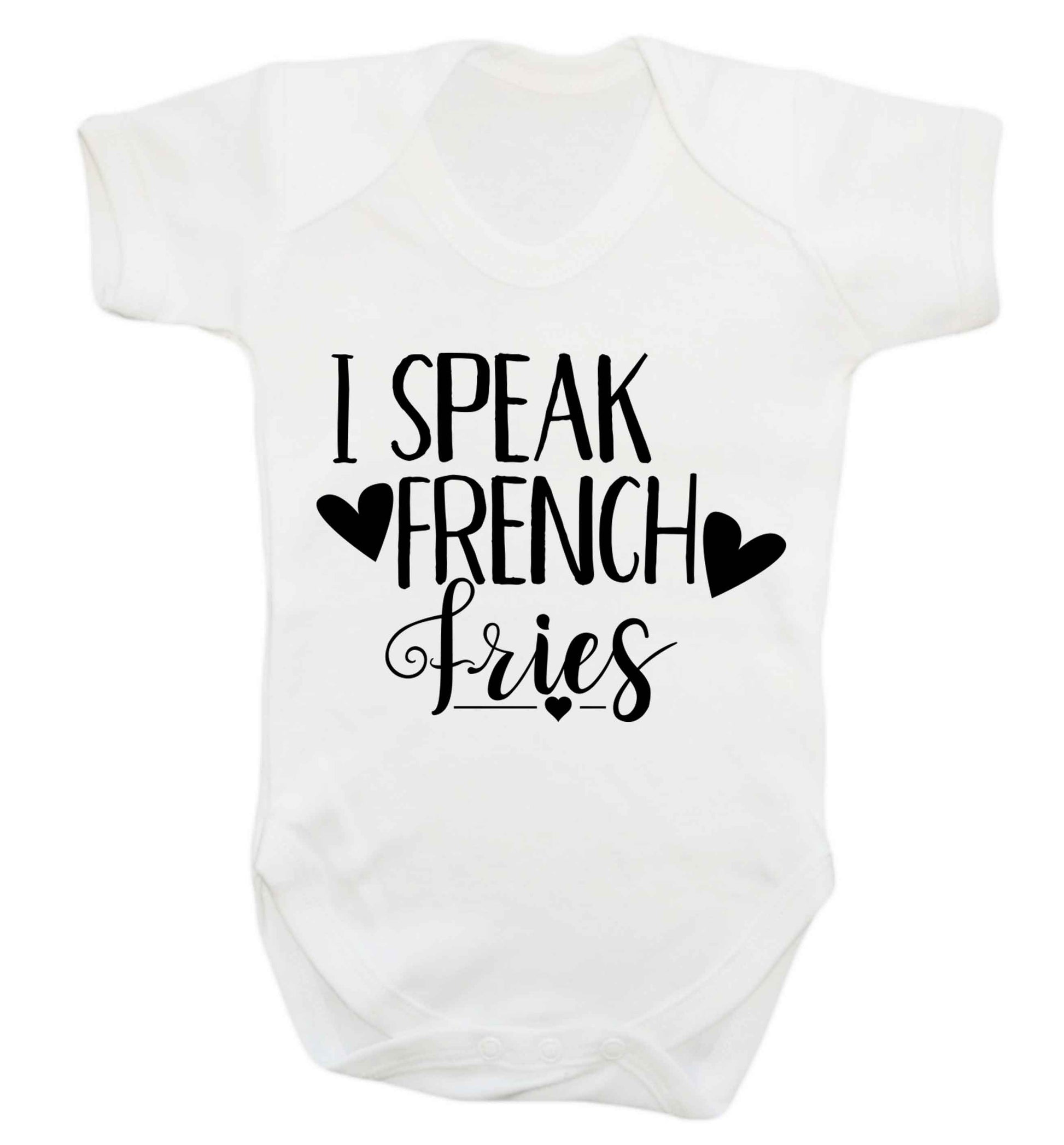 I speak French fries Baby Vest white 18-24 months