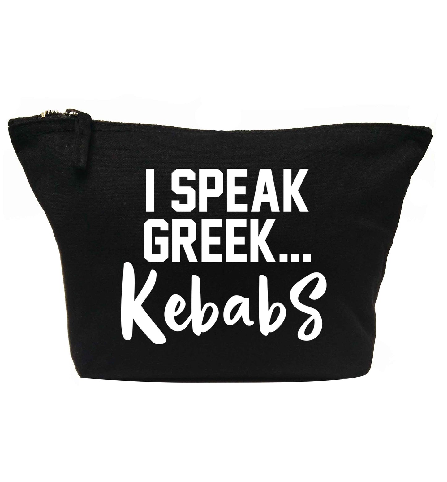 I speak Greek...kebabs | makeup / wash bag