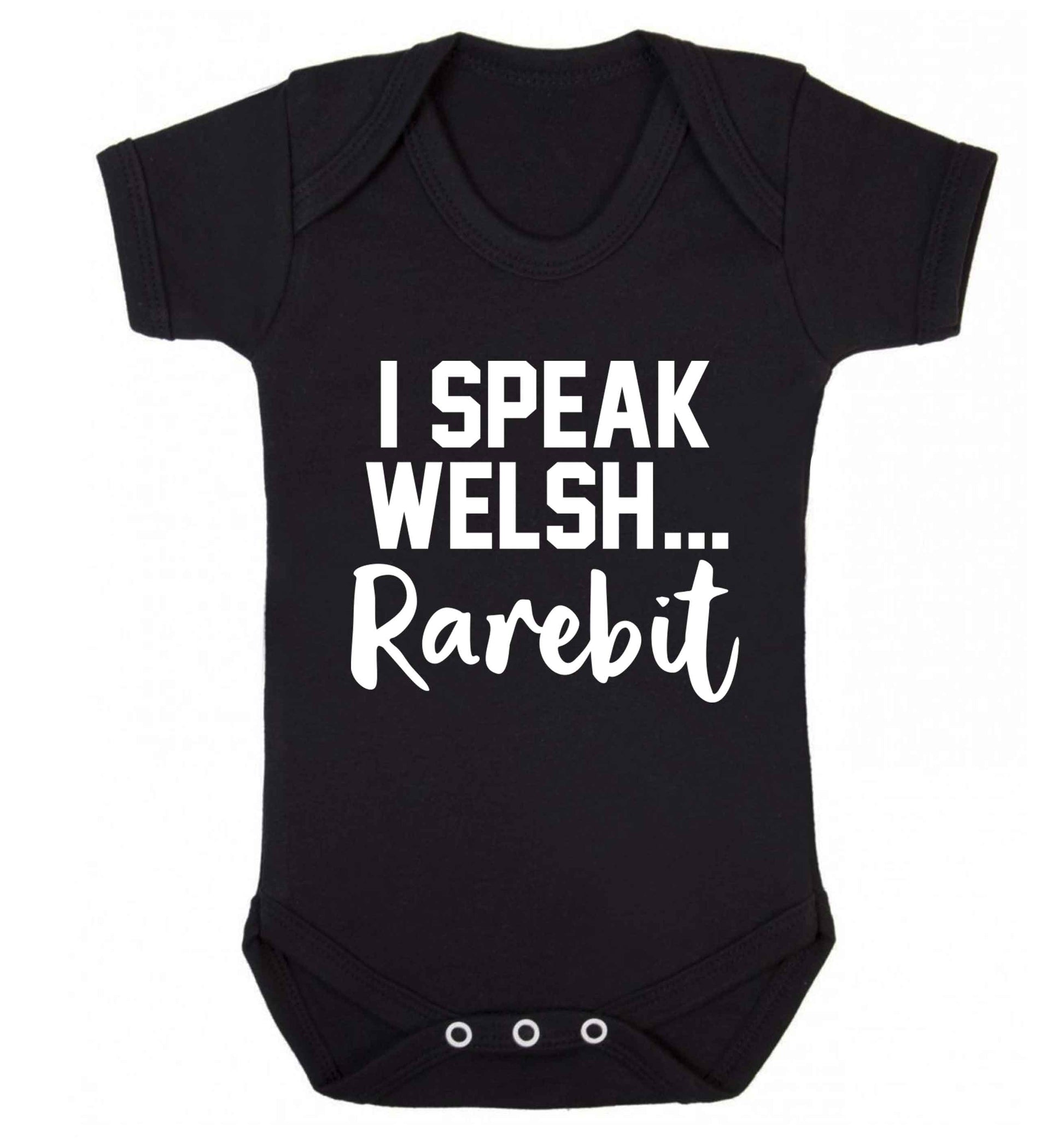 I speak Welsh...rarebit Baby Vest black 18-24 months