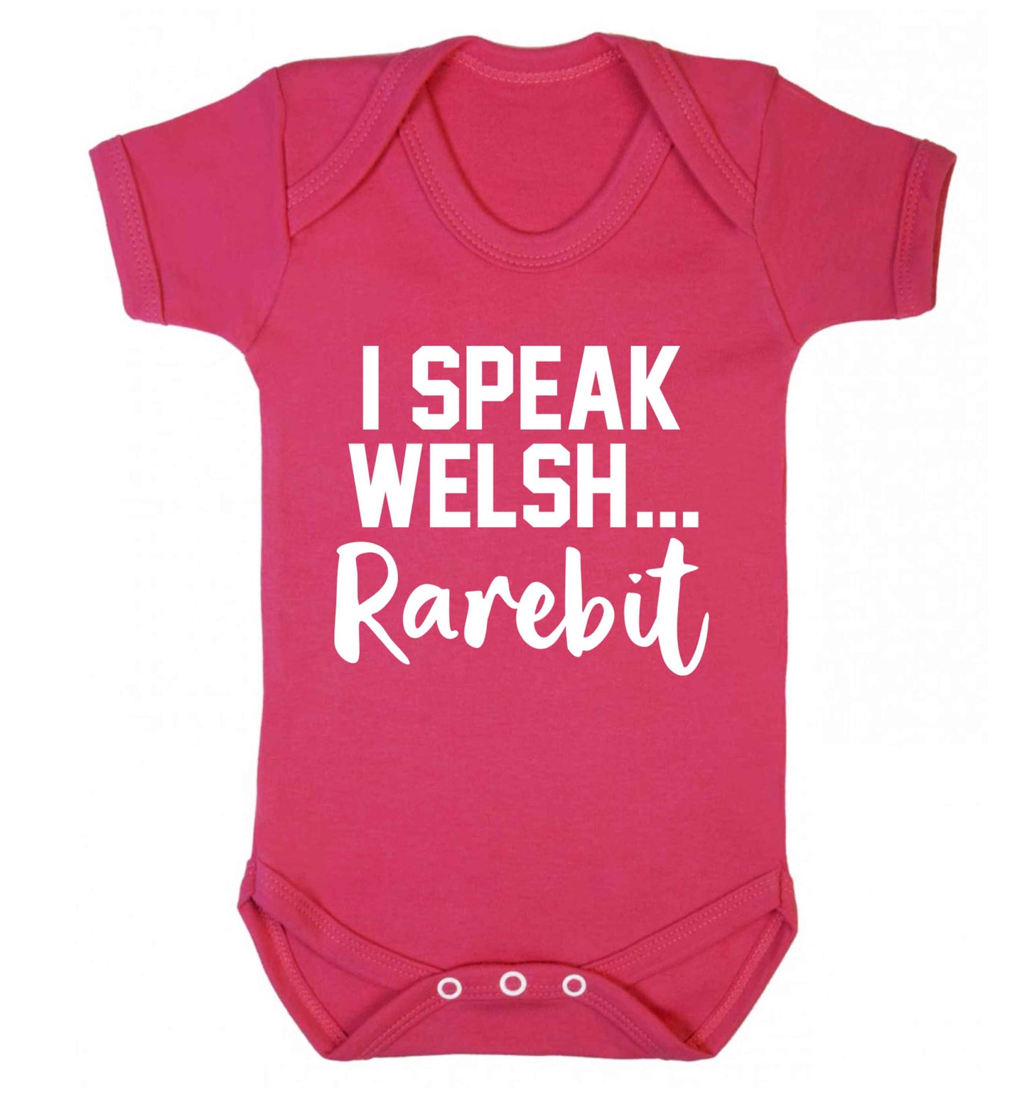 I speak Welsh...rarebit Baby Vest dark pink 18-24 months