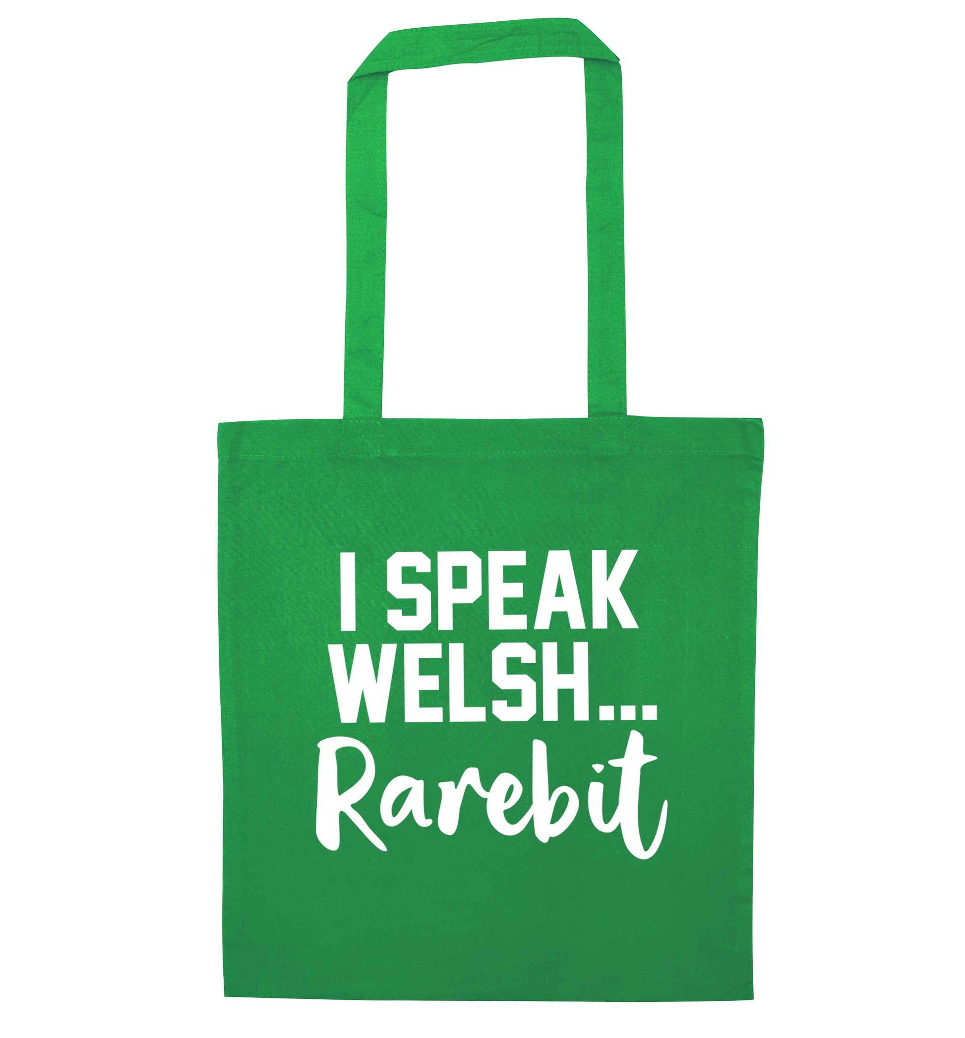I speak Welsh...rarebit green tote bag