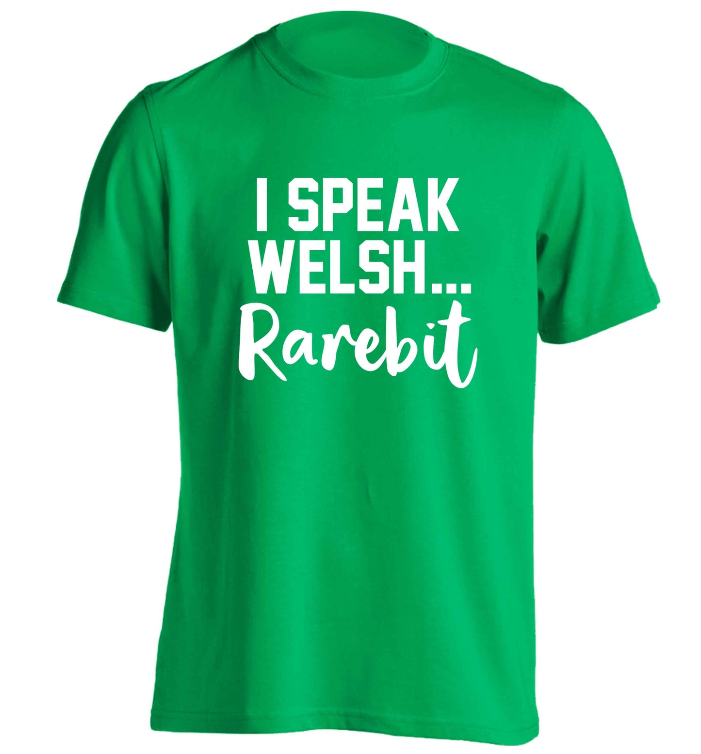I speak Welsh...rarebit adults unisex green Tshirt 2XL