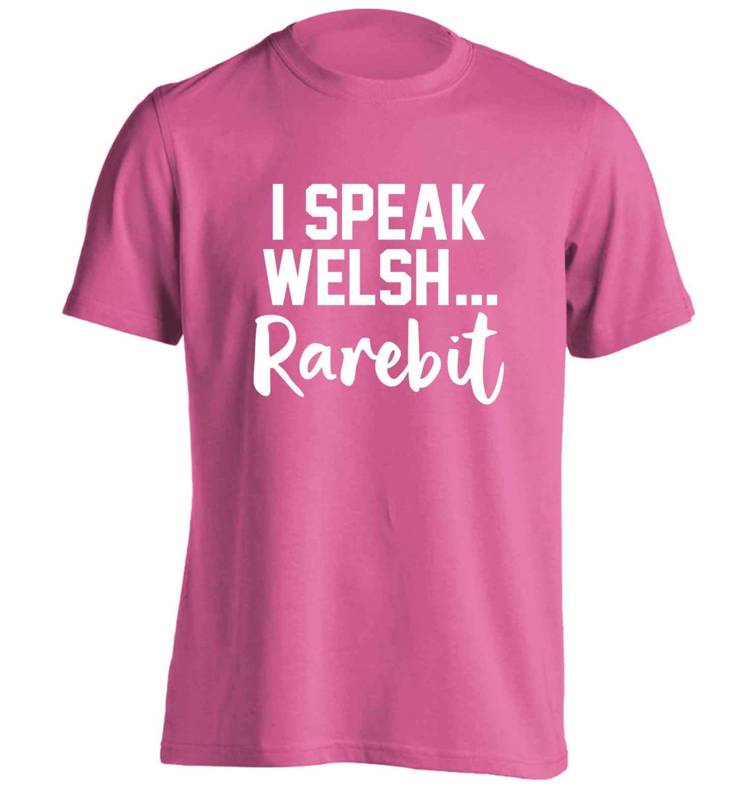 I speak Welsh...rarebit adults unisex pink Tshirt 2XL