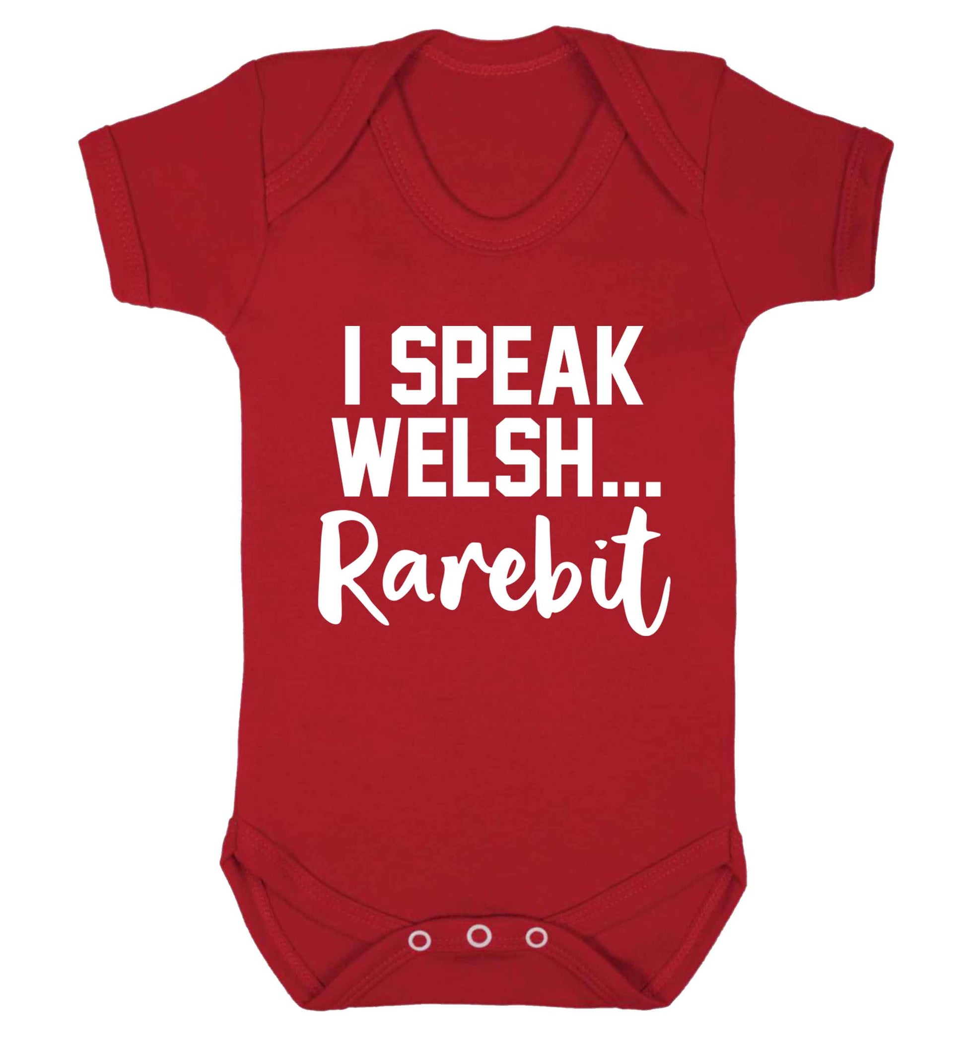 I speak Welsh...rarebit Baby Vest red 18-24 months