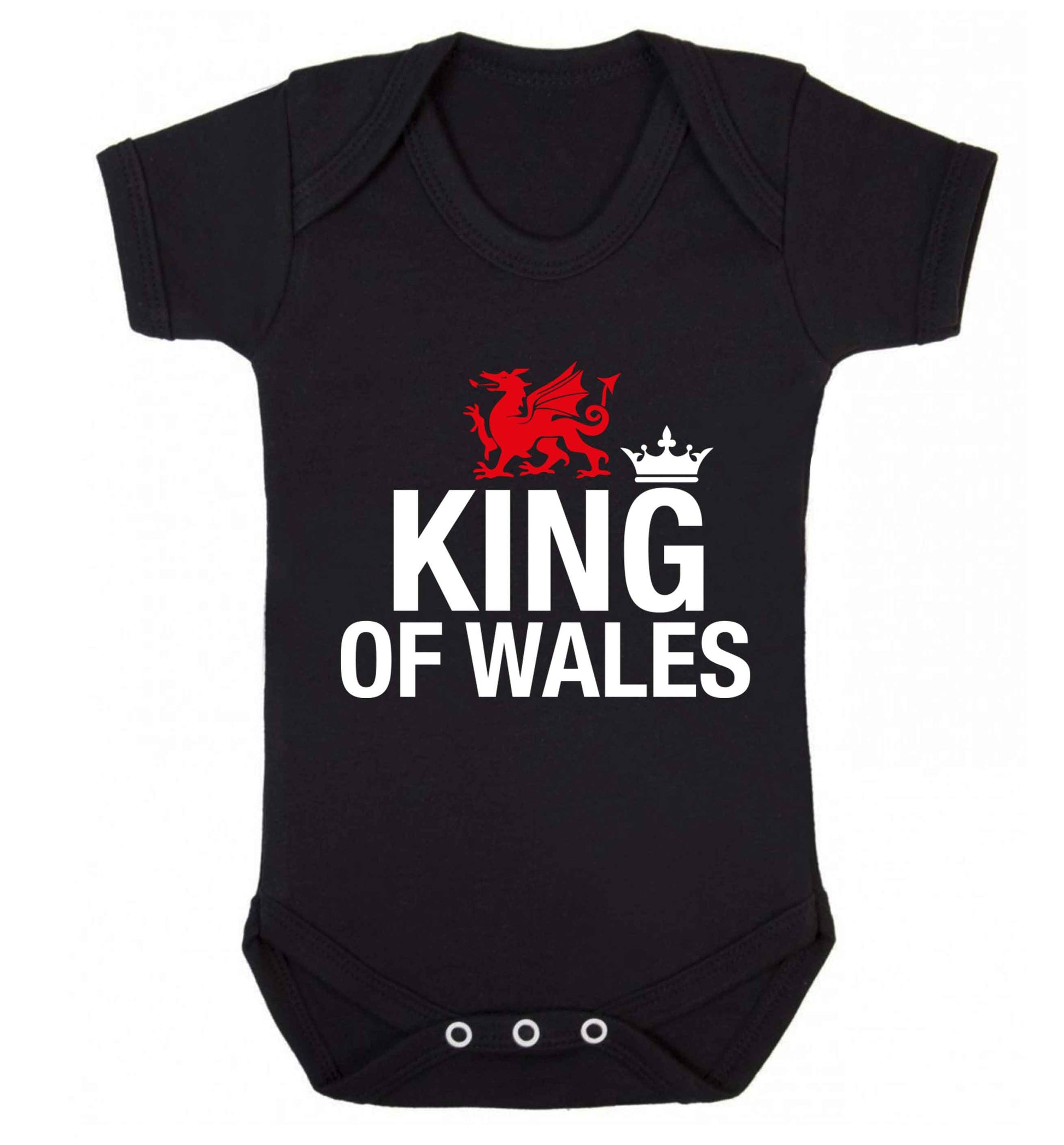 King of Wales Baby Vest black 18-24 months