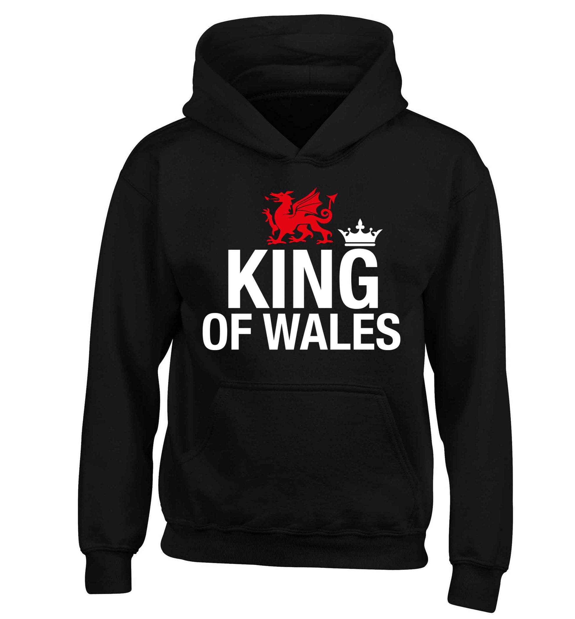 King of Wales children's black hoodie 12-13 Years