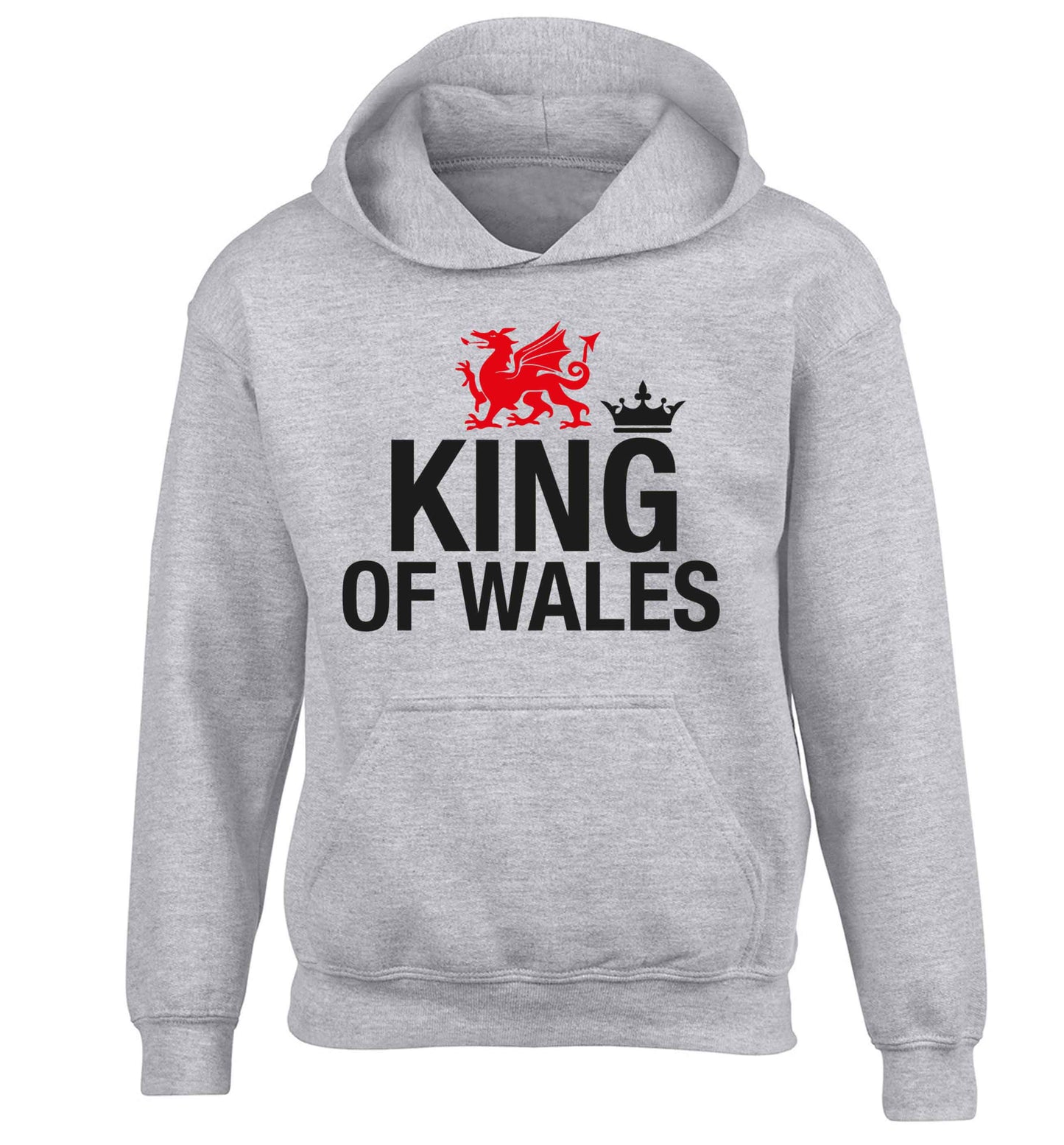 King of Wales children's grey hoodie 12-13 Years