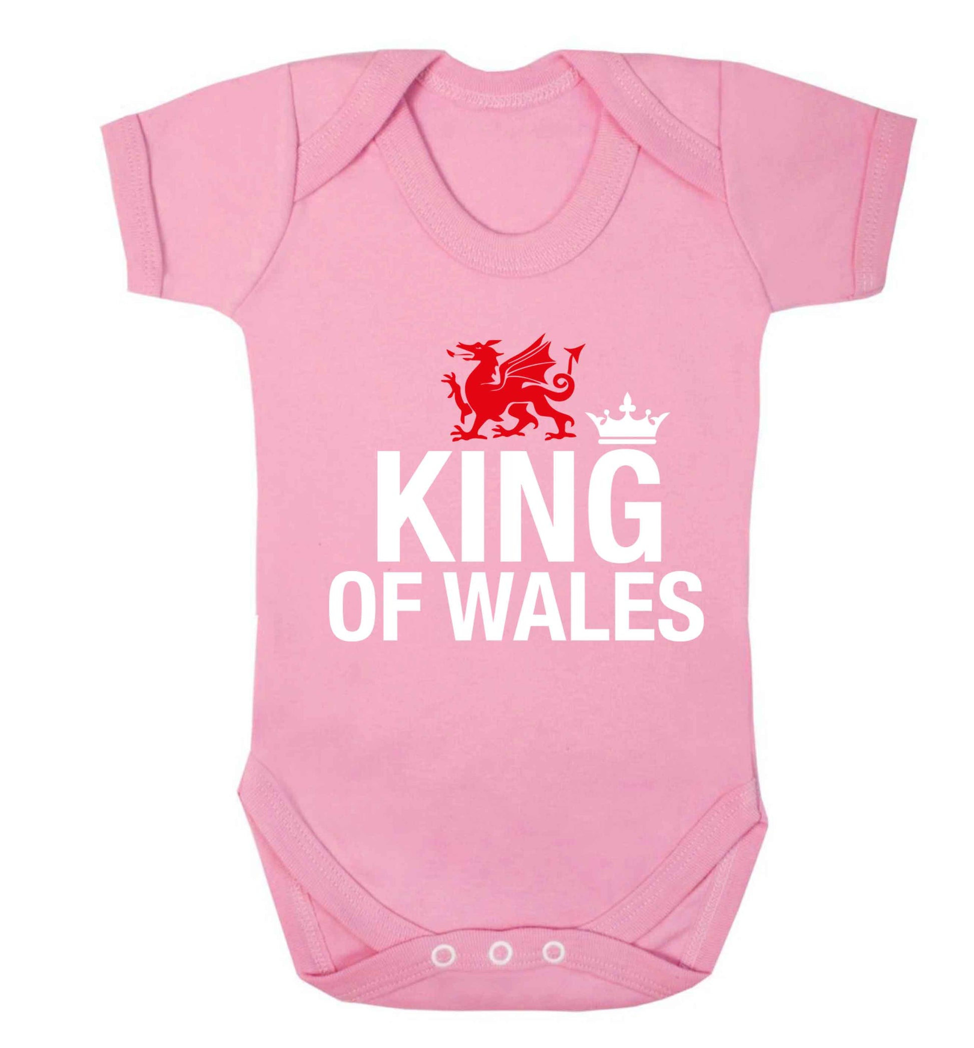 King of Wales Baby Vest pale pink 18-24 months