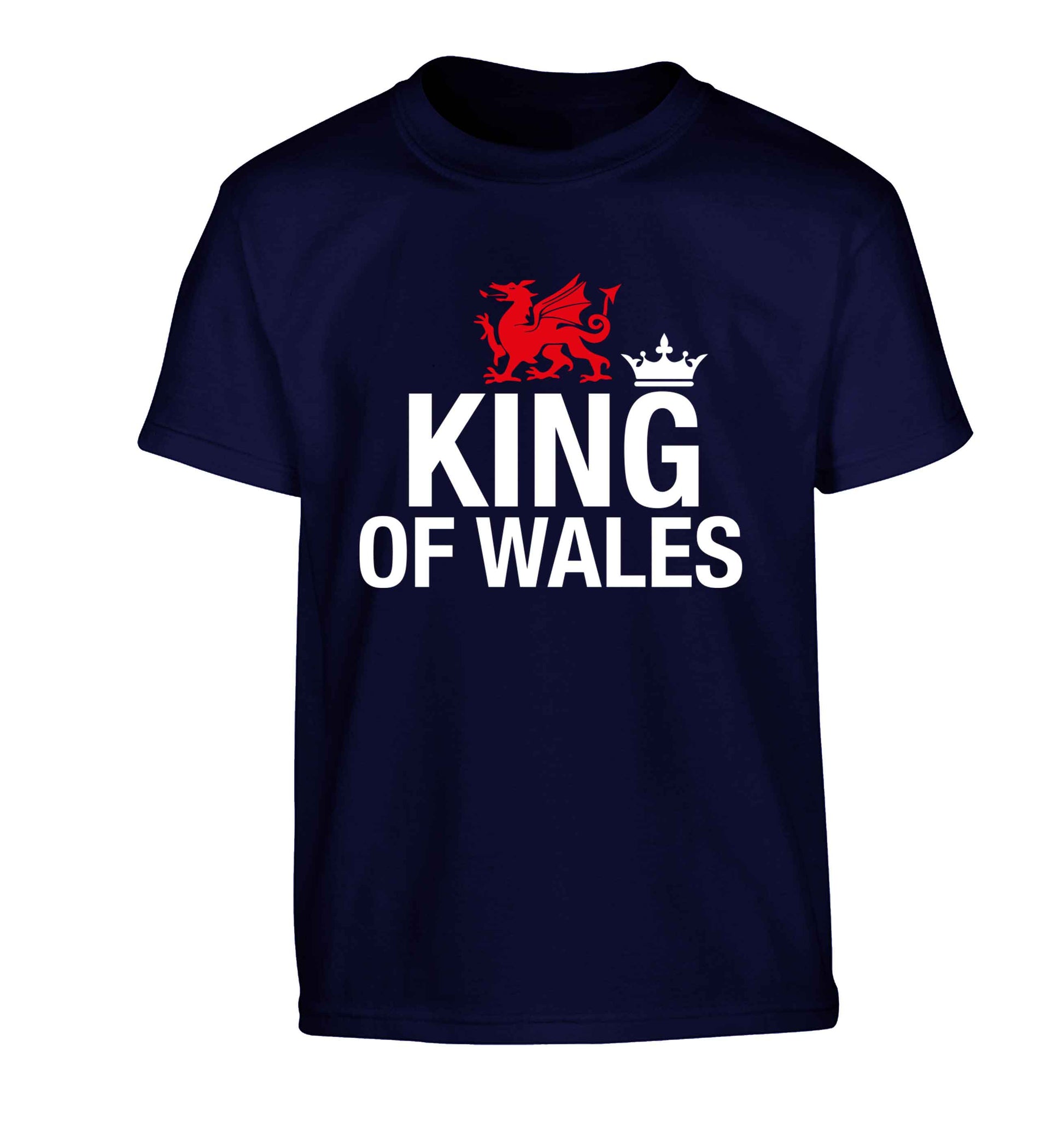 King of Wales Children's navy Tshirt 12-13 Years