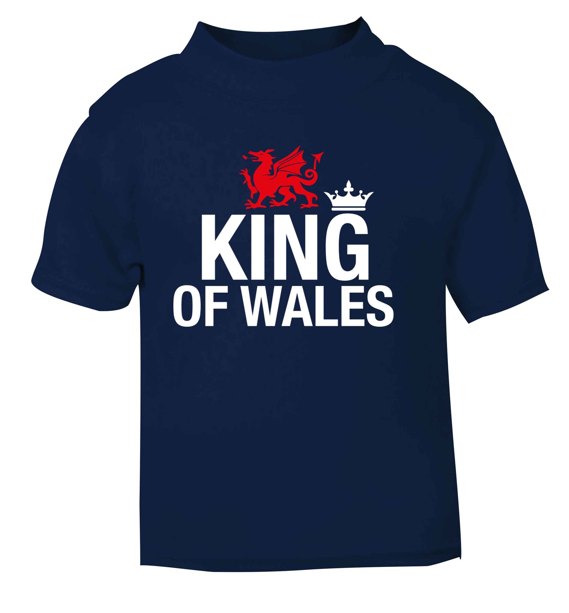 King of Wales navy Baby Toddler Tshirt 2 Years