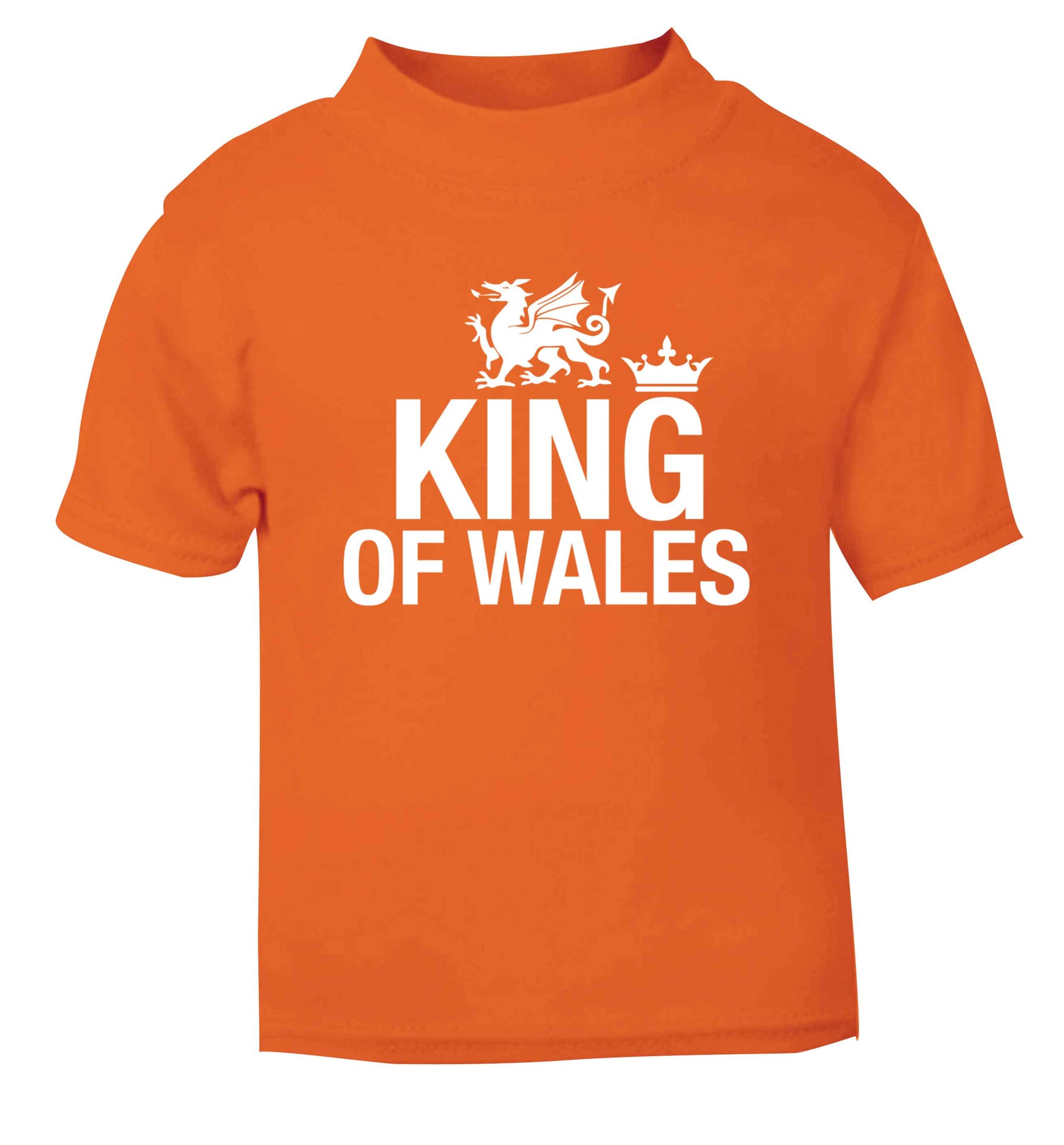 King of Wales orange Baby Toddler Tshirt 2 Years