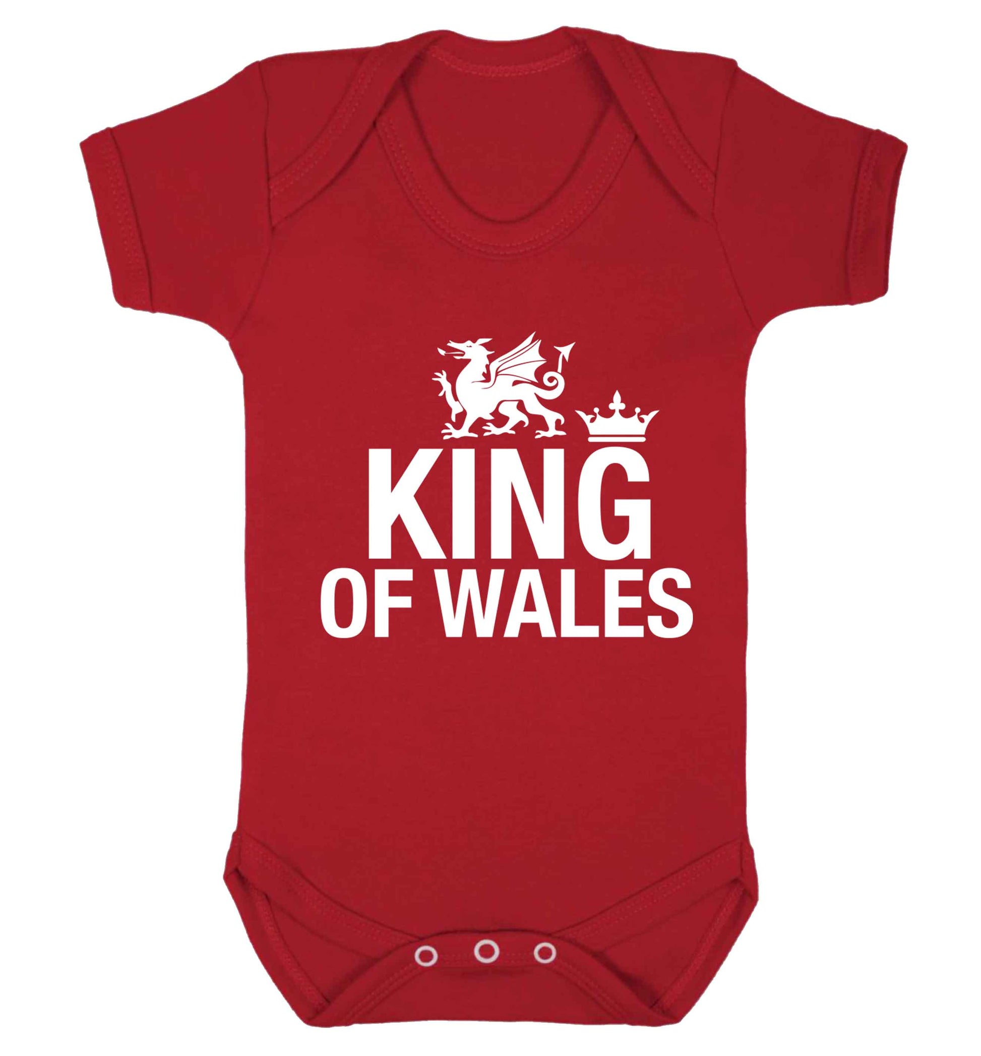 King of Wales Baby Vest red 18-24 months