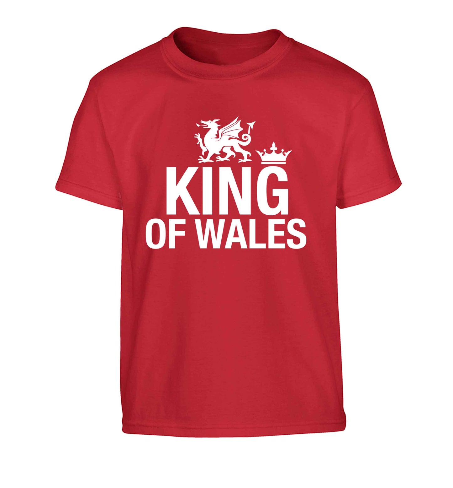 King of Wales Children's red Tshirt 12-13 Years