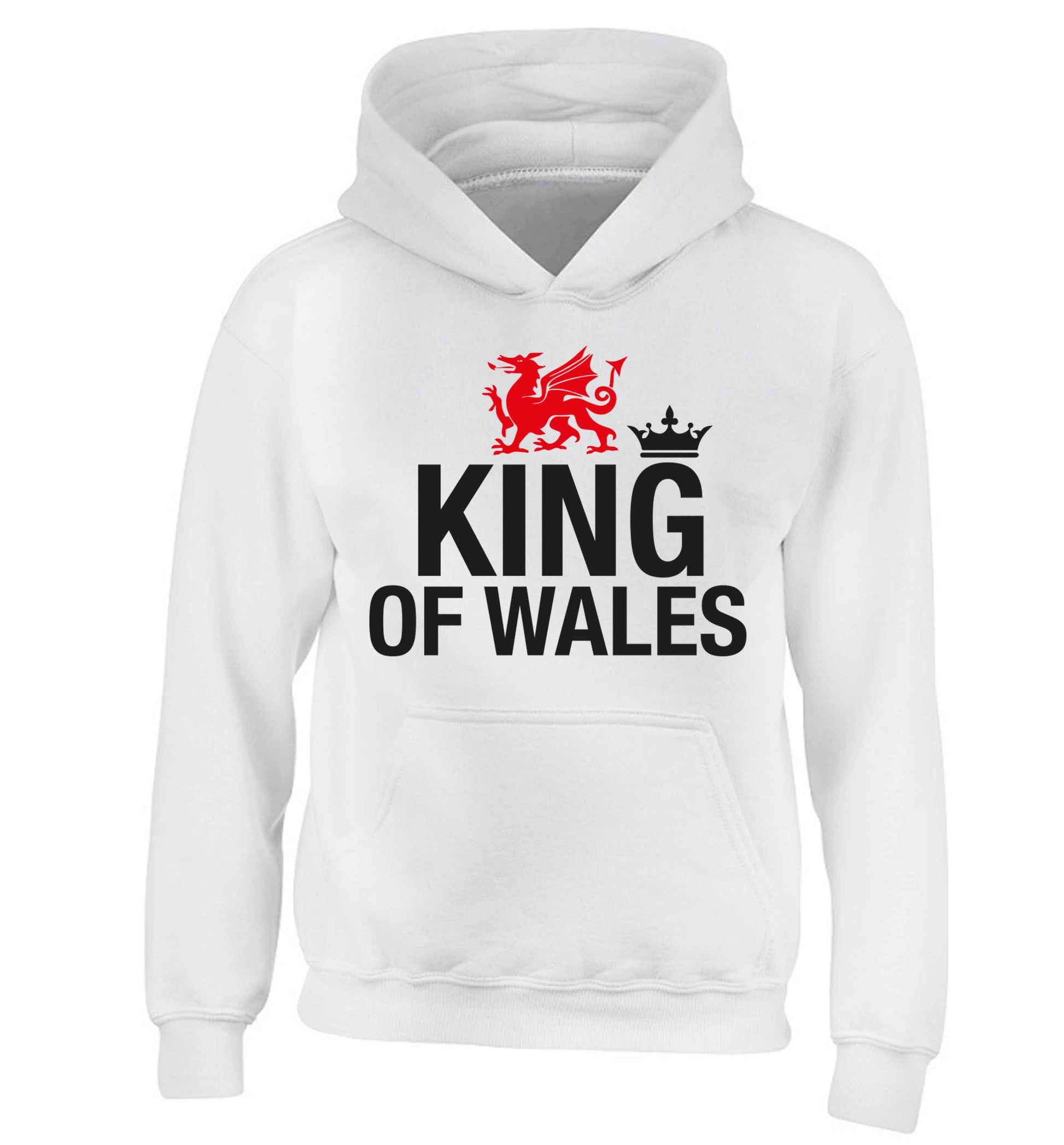 King of Wales children's white hoodie 12-13 Years