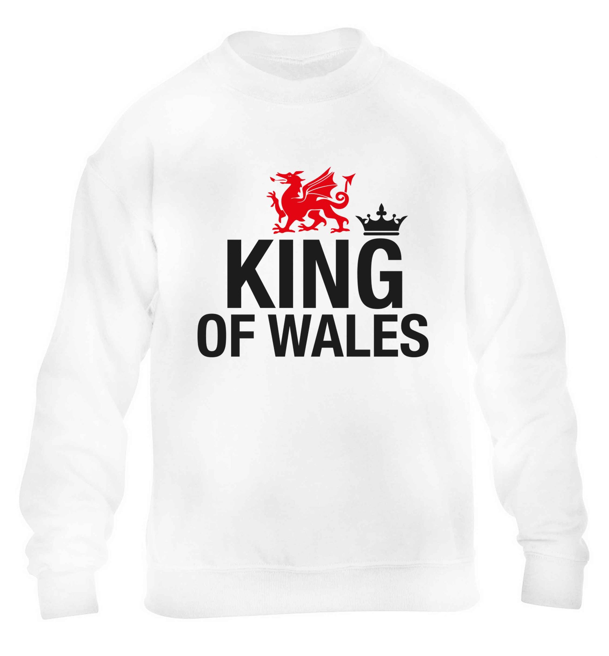 King of Wales children's white sweater 12-13 Years