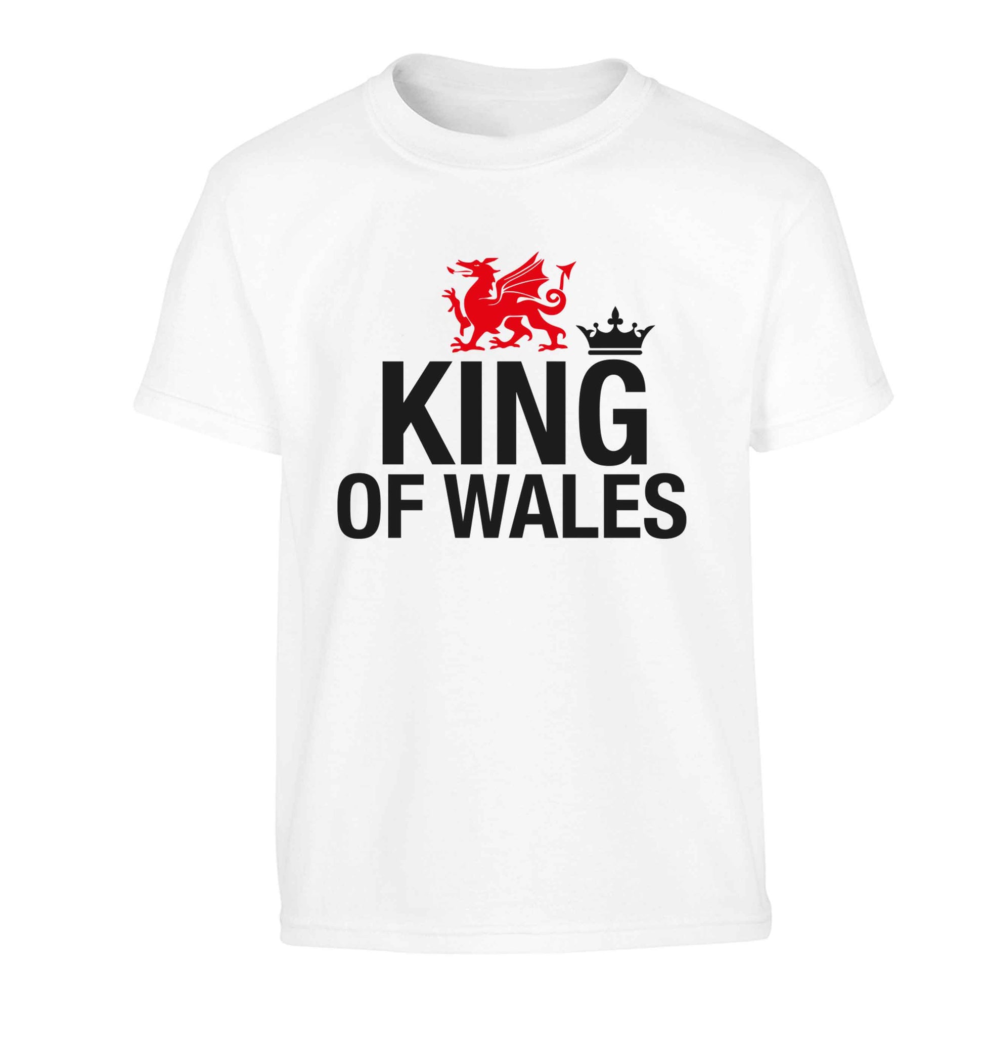 King of Wales Children's white Tshirt 12-13 Years