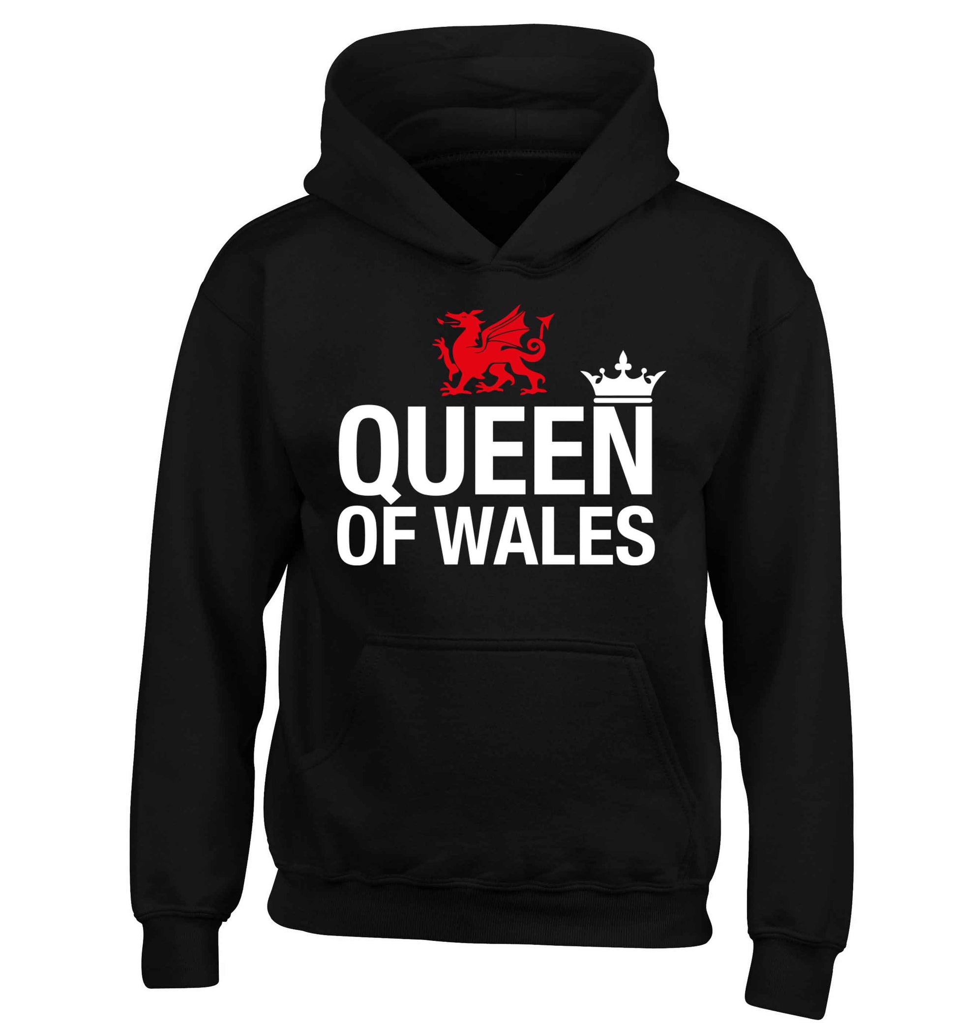 Queen of Wales children's black hoodie 12-13 Years