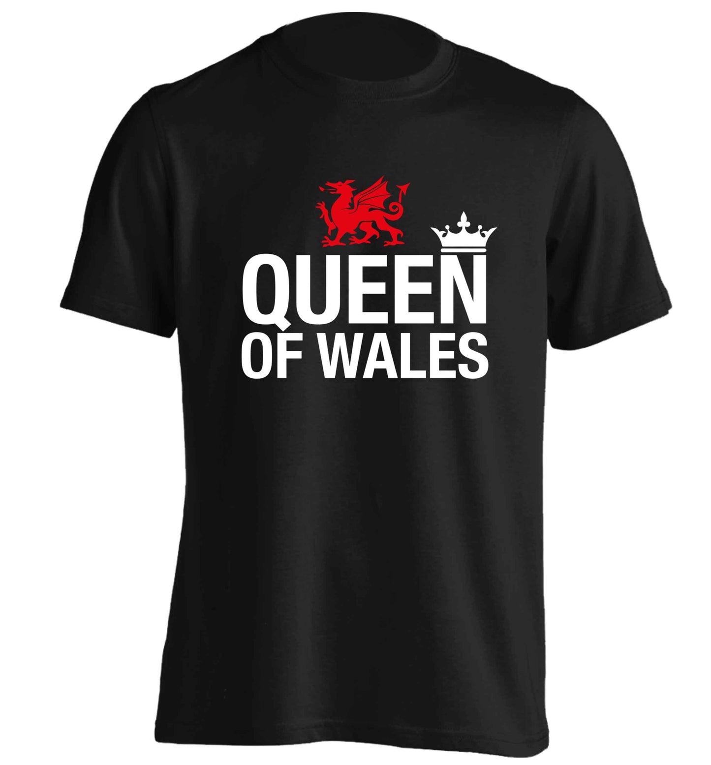 Queen of Wales adults unisex black Tshirt 2XL