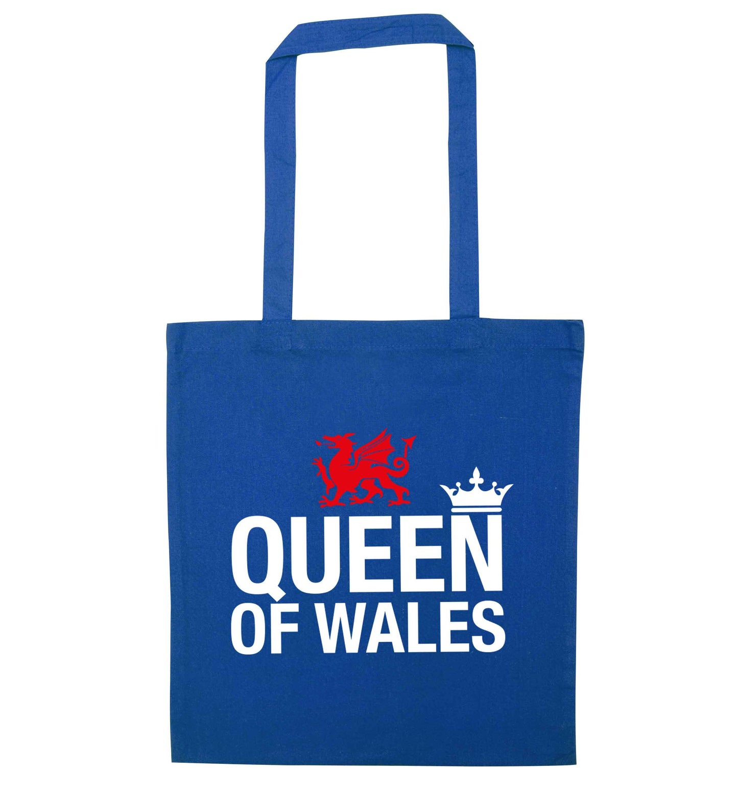 Queen of Wales blue tote bag