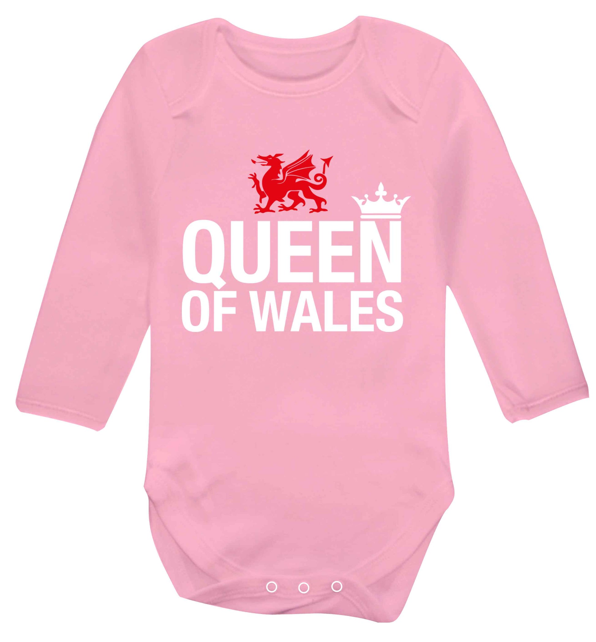 Queen of Wales Baby Vest long sleeved pale pink 6-12 months