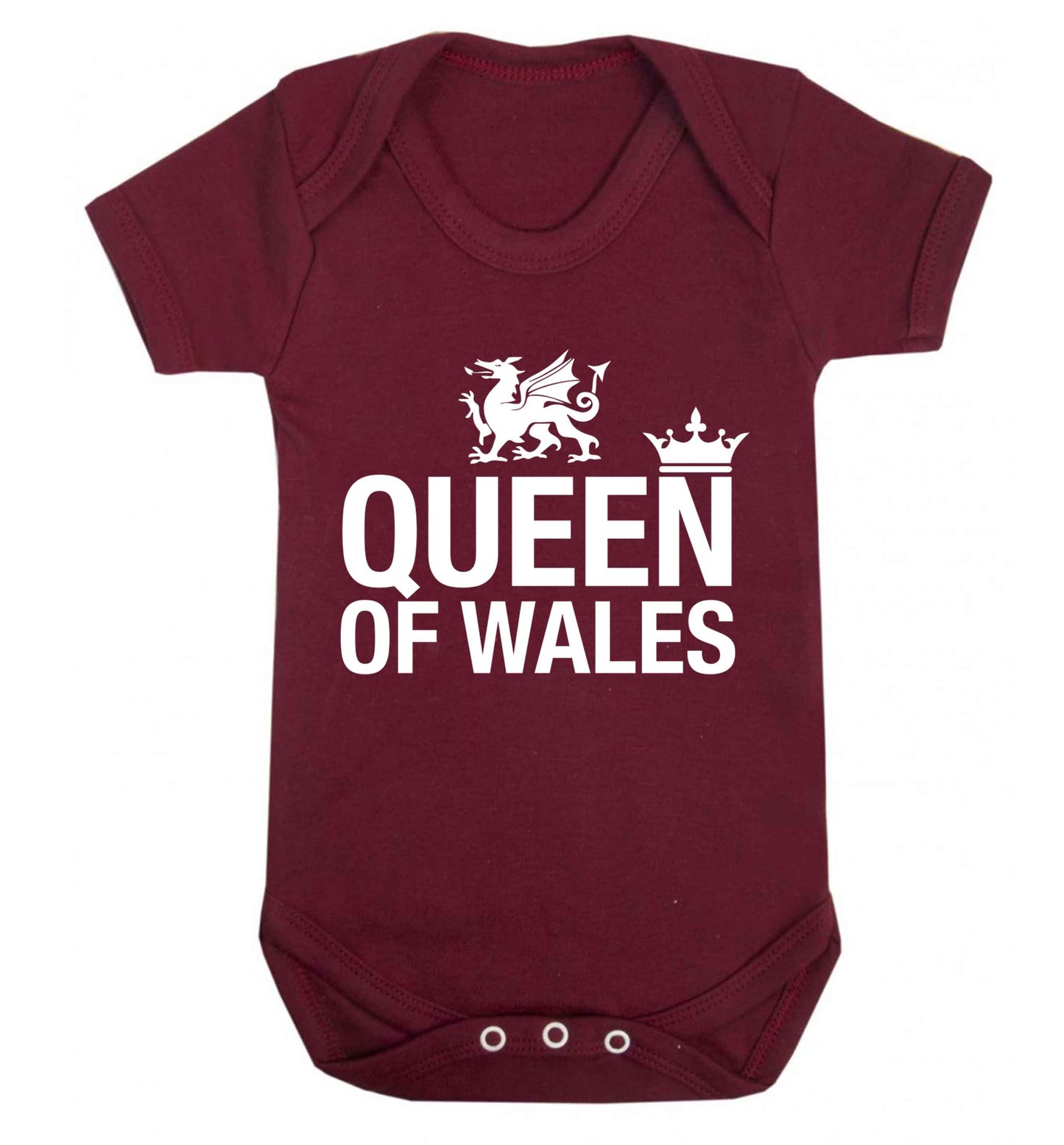 Queen of Wales Baby Vest maroon 18-24 months