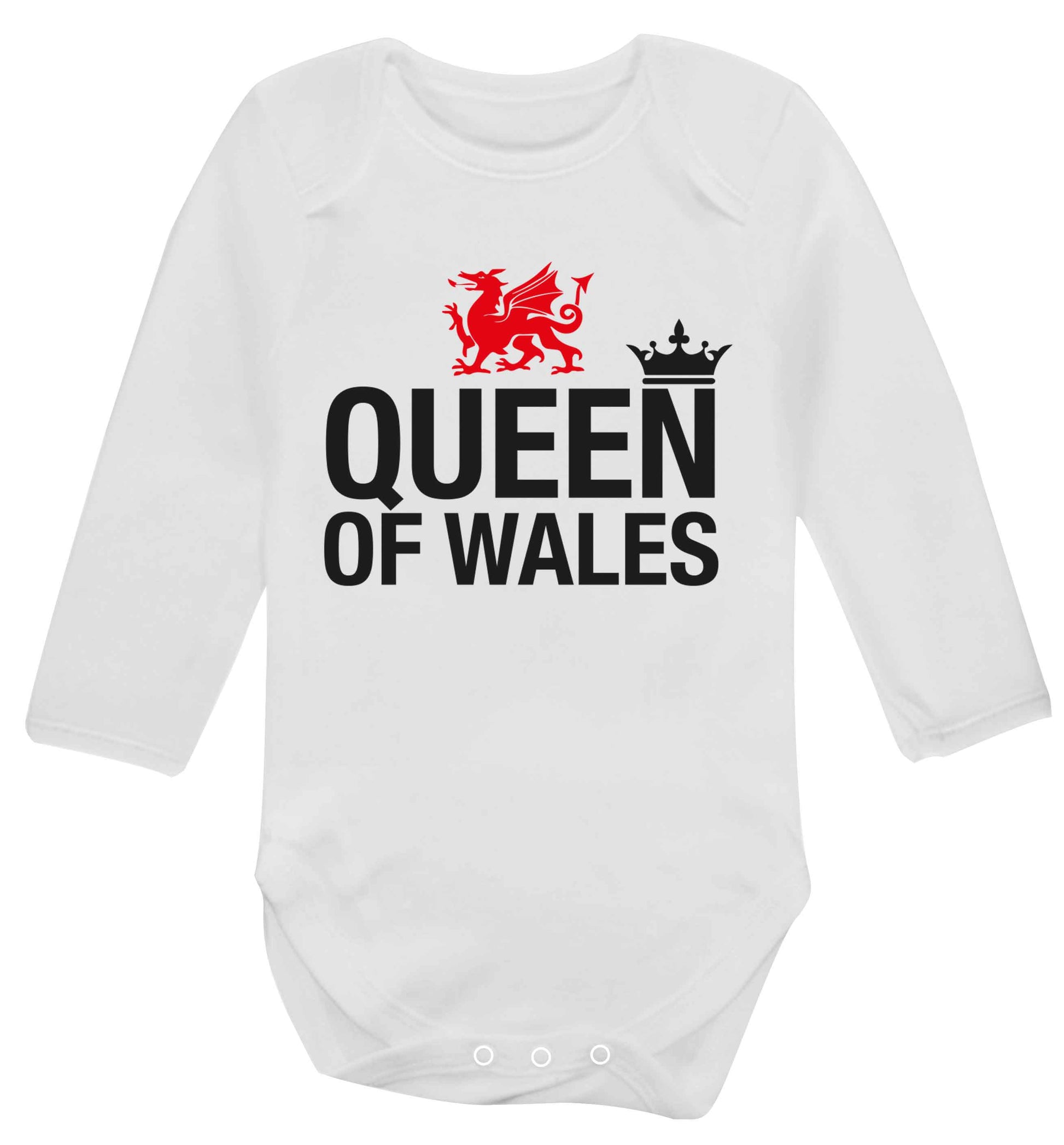 Queen of Wales Baby Vest long sleeved white 6-12 months