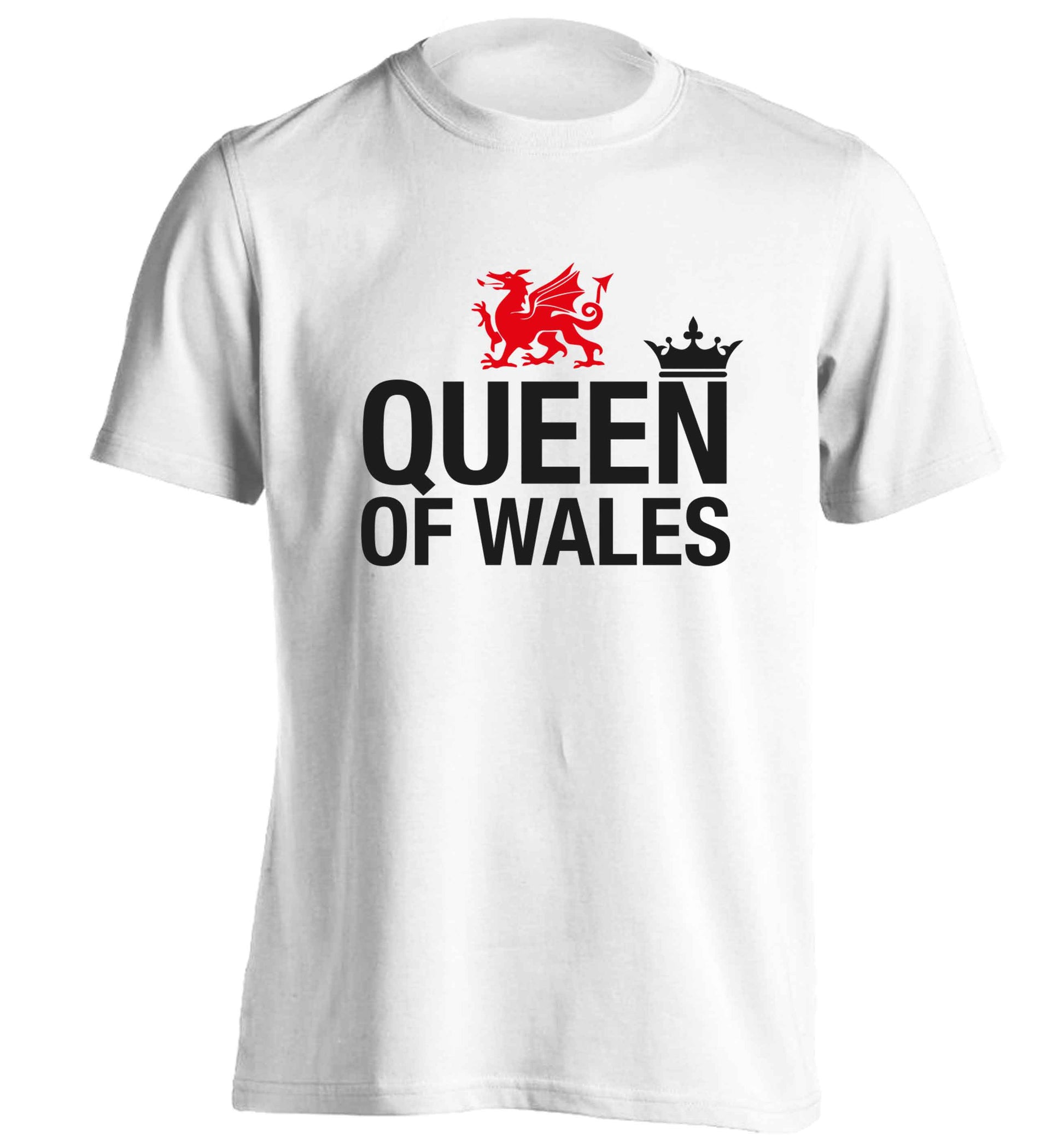 Queen of Wales adults unisex white Tshirt 2XL